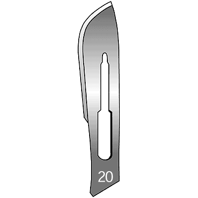Disposable Stainless Steel Surgical Blades #20 06 3104 - Professional Medical Scalpels for Precise Cutting | Ideal for Surgery, First Aid & Veterinary Use
