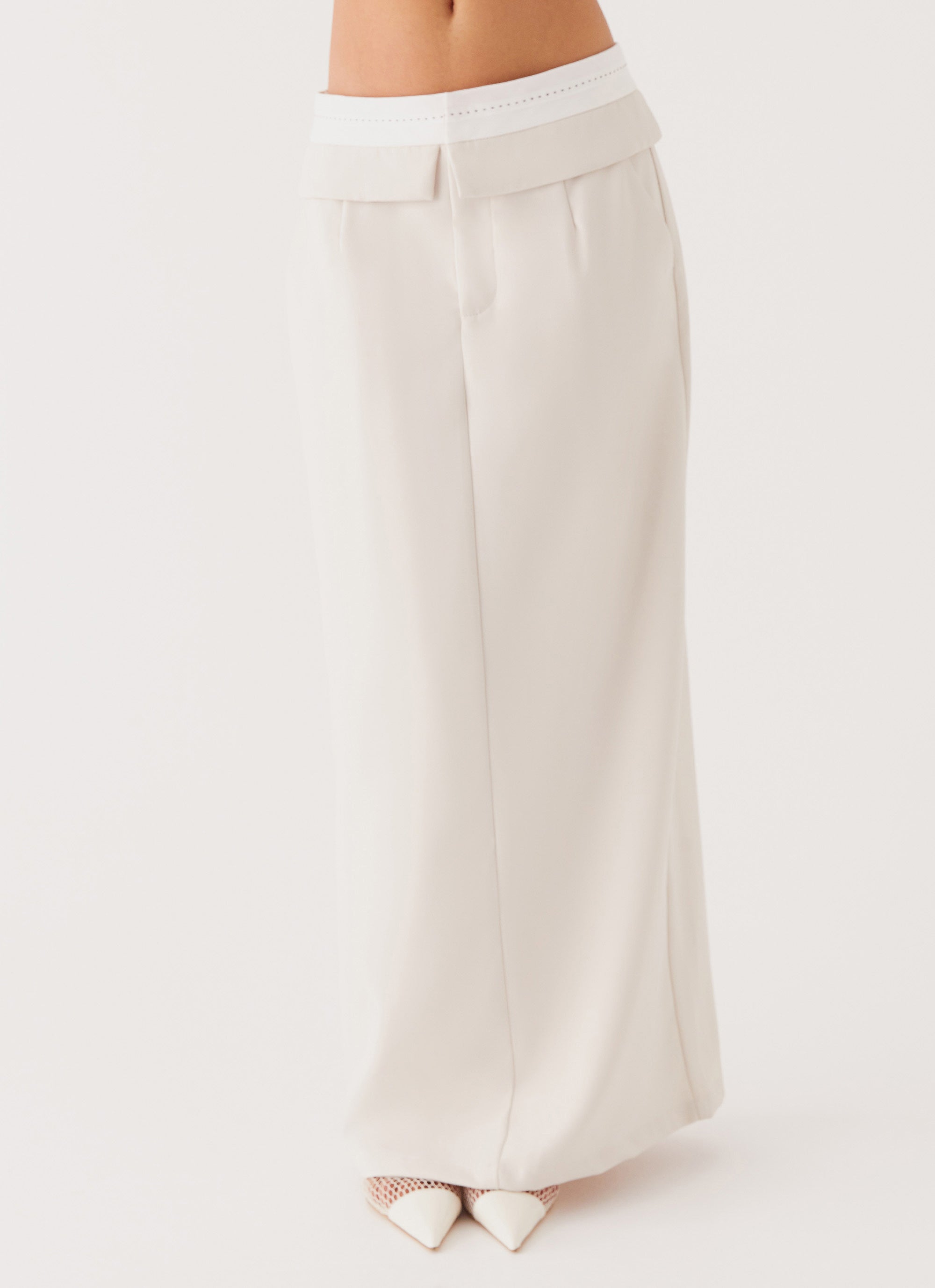 Don't Kill My Vibe Maxi Skirt in Ivory | Flowy Bohemian Long Skirt for Women | Perfect for Beach Vacations, Music Festivals & Summer Outfits