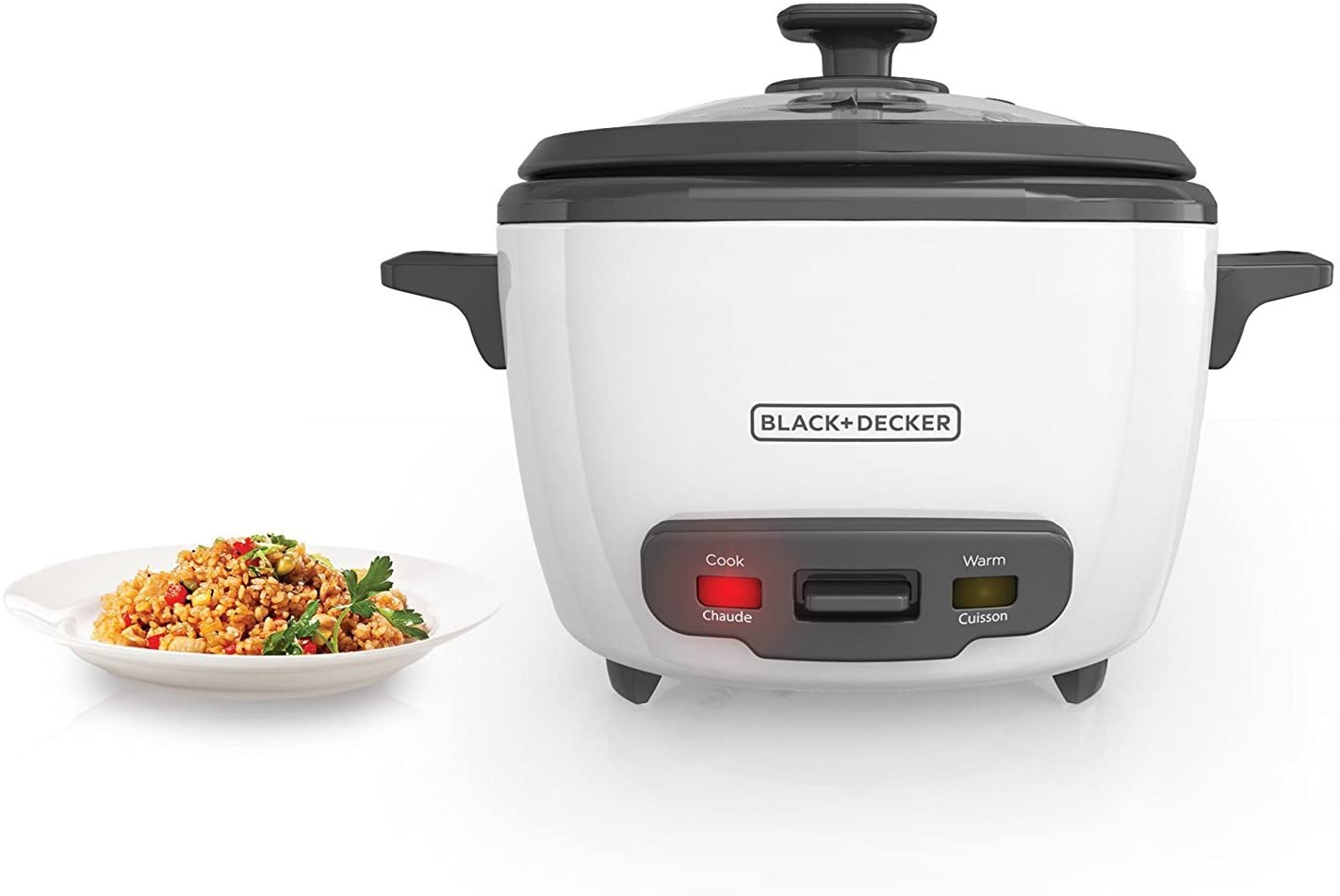 BLACK + DECKER 16 Cup Rice Cooker with Steamer Basket - RC516C - Perfect for Family Dinners & Meal Prep