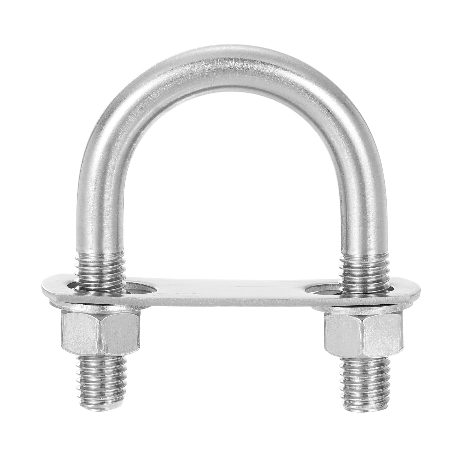 304 Stainless Steel U-Bolts - 8 Sets M12 Round U-Clamps with Nuts & Plates, 45mm (1.77