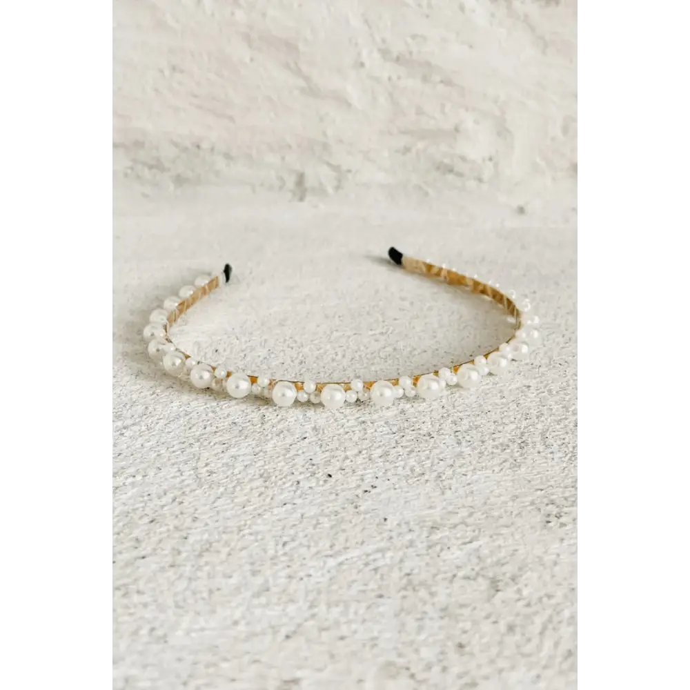 Polly Dainty Pearl Headband for Women - Elegant Hair Accessories for Weddings, Parties & Special Occasions
