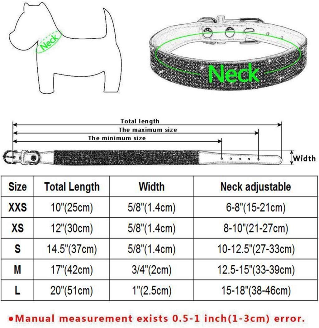 Sparkling Rhinestone Dog Collar - Soft Suede Leather Pet Collar with Crystal Diamonds for Small Dogs & Cats | Perfect for Parties, Weddings & Special Occasions