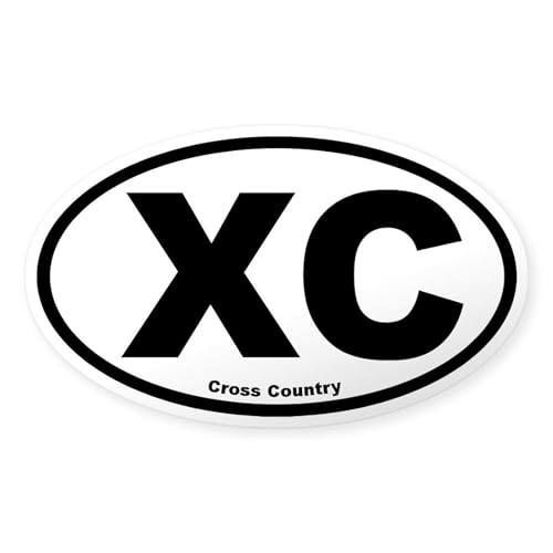 Clear - Cross Country Oval Sticker