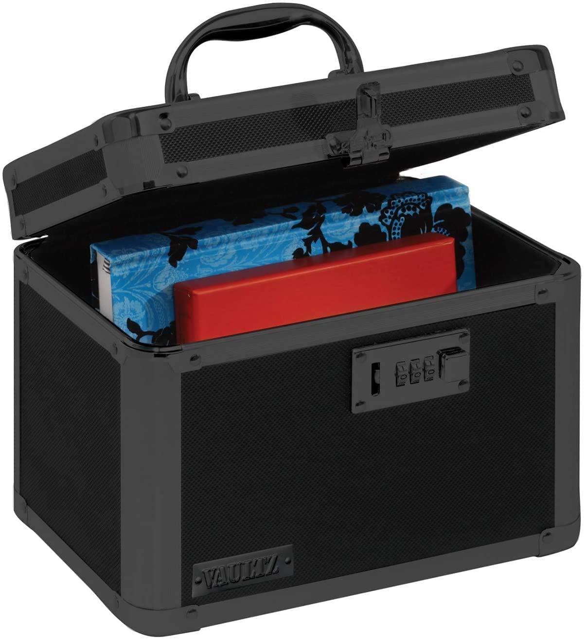 Vaultz Combination Lock Box - Secure Storage Safe with Key & Combo Lock (10