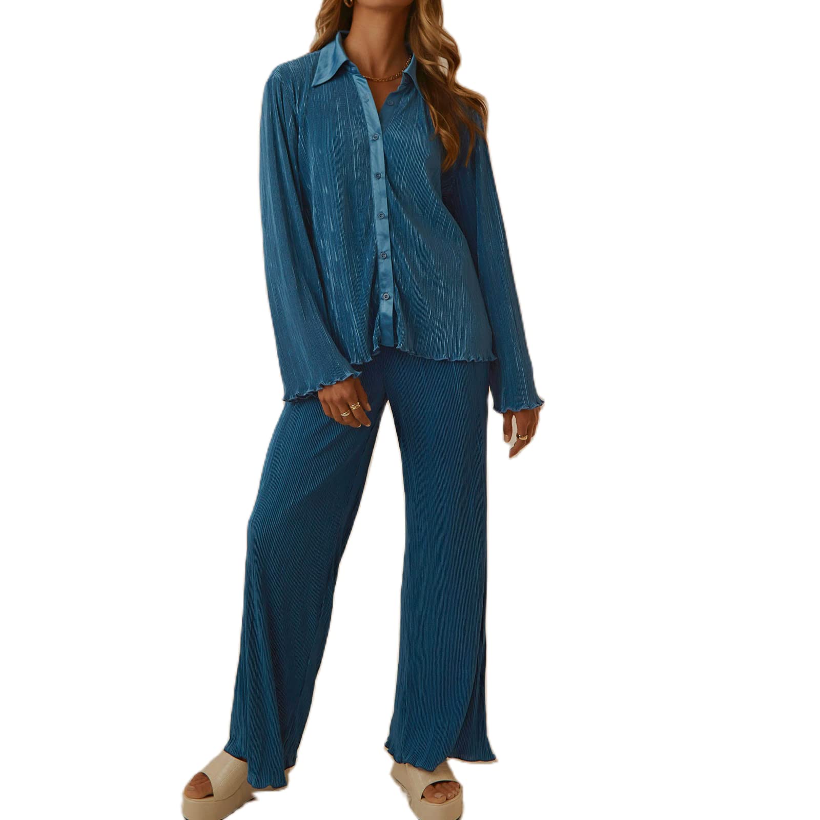 Y2K Women's 2-Piece Outfit Set - Oversized Floral Print Button-Down Shirt & High Waist Pants | Summer Streetwear Fashion | Perfect for Casual Wear, Music Festivals & Trendy Outfits