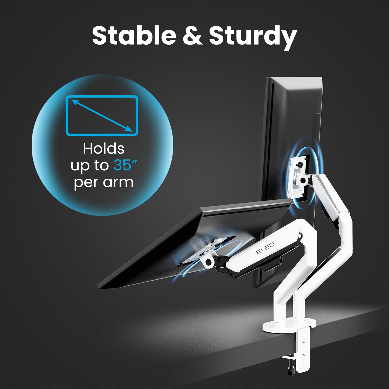 EVEO Premium Dual Monitor Stand for 14