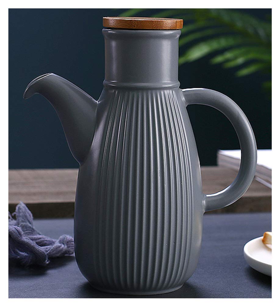 XBSXP 750ML Ceramic Oil and Vinegar Dispenser Bottle - Soy Sauce, Olive Oil, Gravy & Seasoning Dispenser - Elegant Kitchen Storage for Restaurants, Home Cooking & Meal Prep