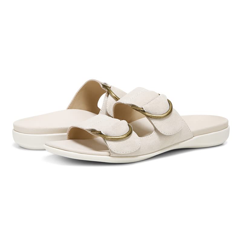Vionic Women's Mirage Corlee Casual Slip-On Slide Sandals with Orthotic Arch Support - Comfortable Supportive Ladies Sandals for Walking, Travel & Everyday Wear