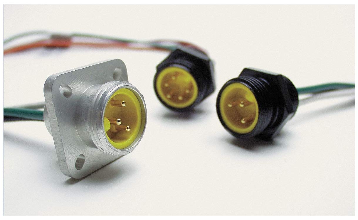 BRAD HARRISON 6-Pin Female External Thread Receptacle with Straight Plug End - 600VAC/DC Max Voltage - Ideal for Industrial Equipment, Power Distribution & Heavy-Duty Electrical Connections