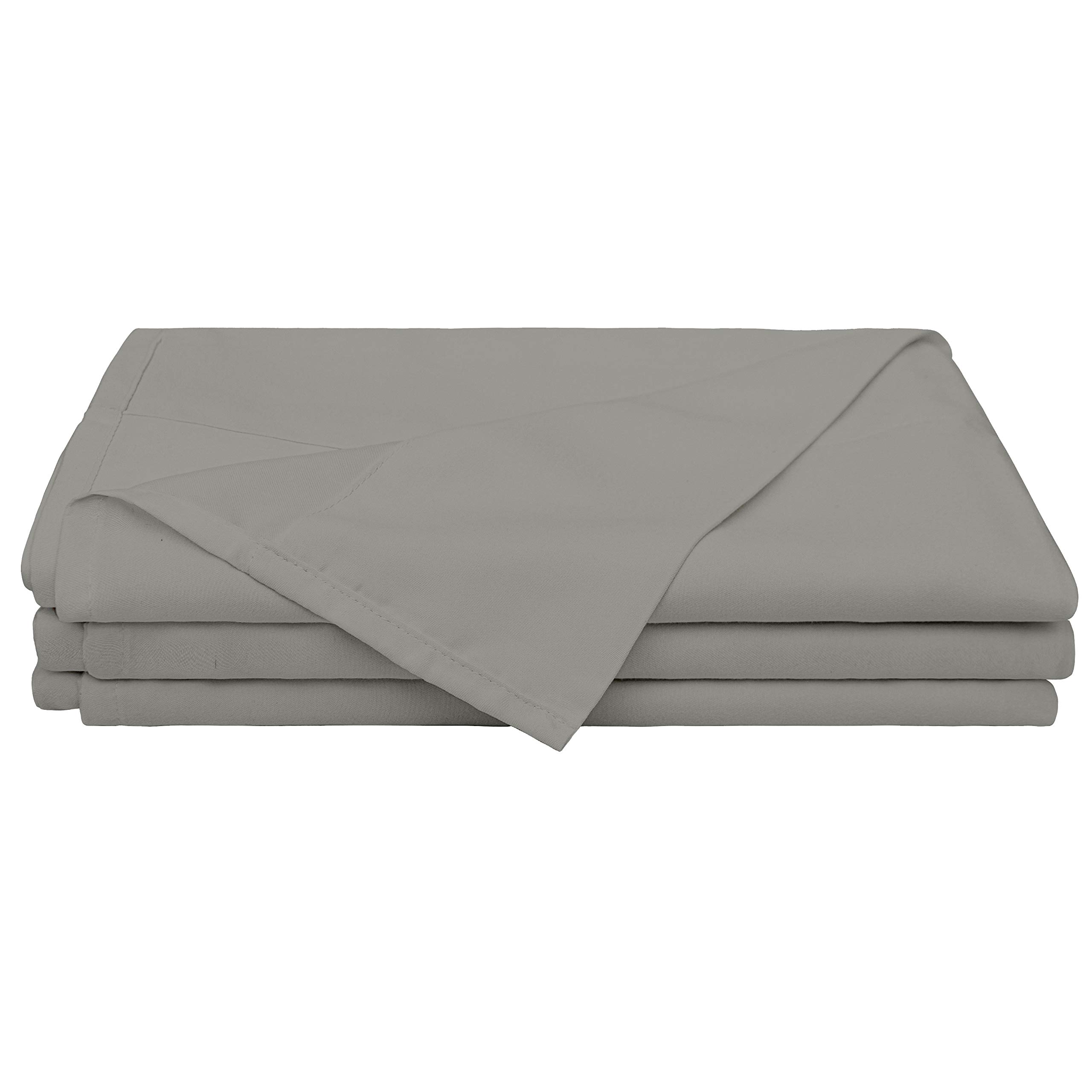 Luxury 1800 Thread Count California King Microfiber Flat Sheet - Wrinkle & Fade Resistant, Smoke Grey - Perfect for Master Bedrooms & Guest Rooms