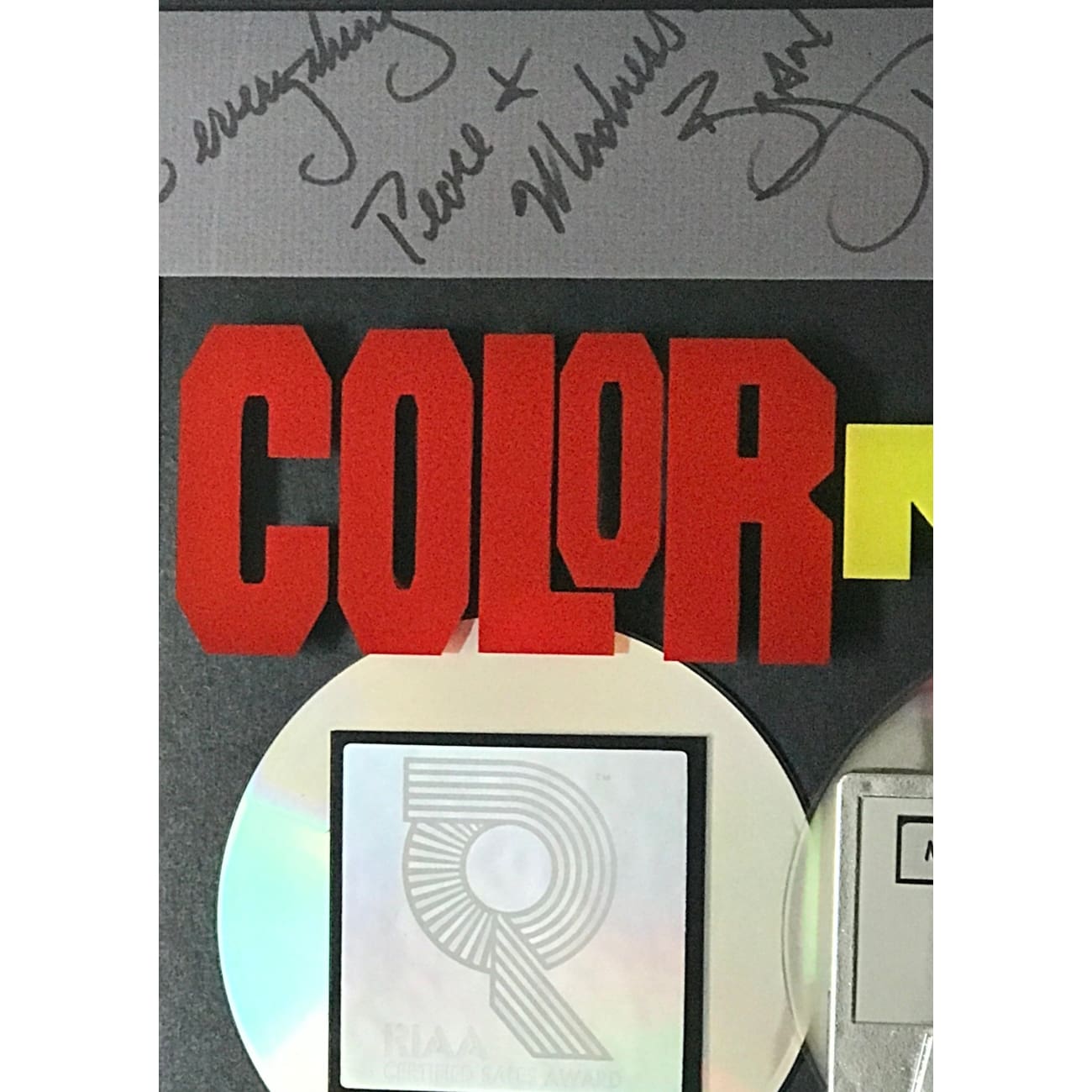 Color Me Badd C.M.B. 3x Multi Platinum Album Award - Signed by Group | Certified RIAA Award | Perfect for Music Collectors & 90s R&B Fans