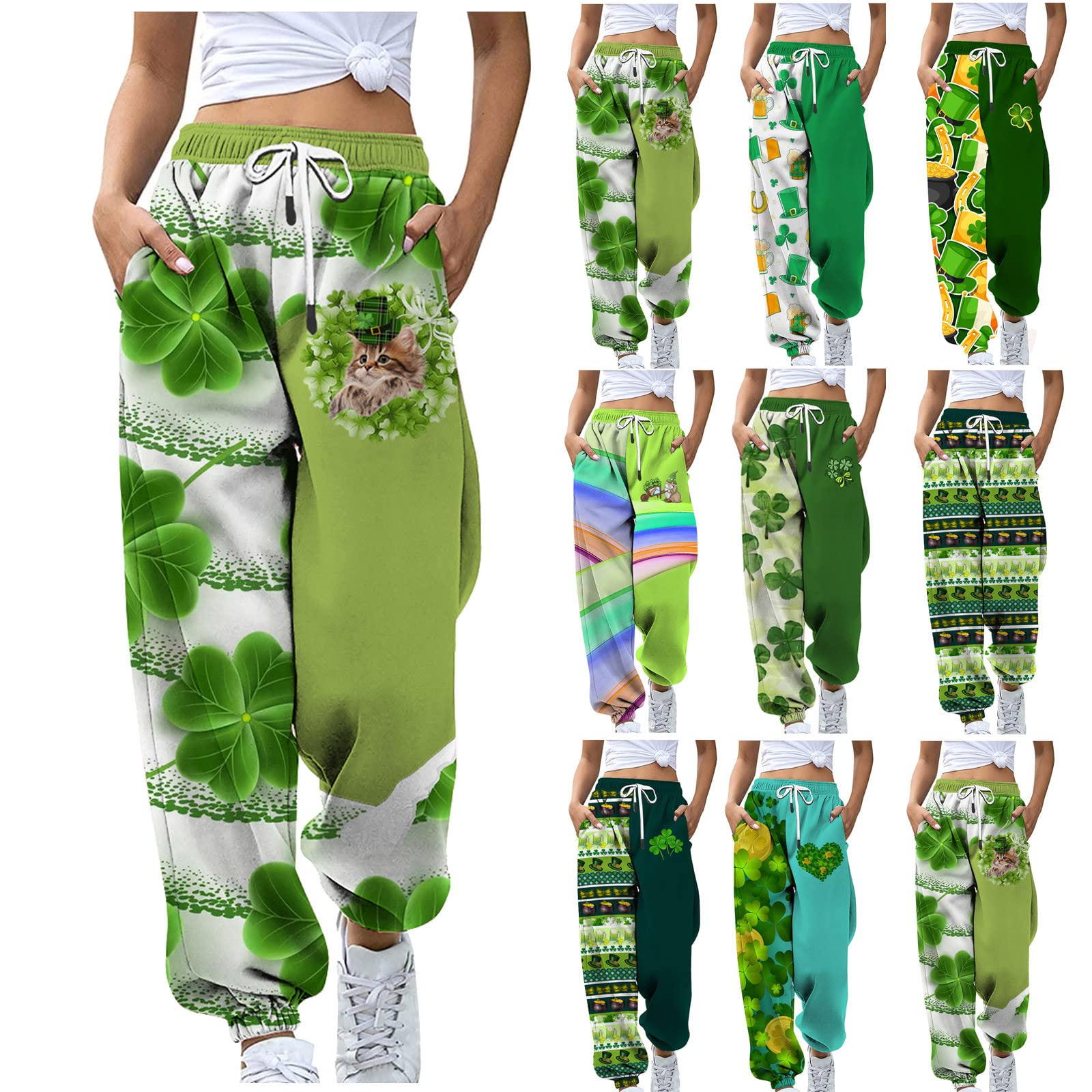 APIVOE Women's Jogger Sweatpants - Loose Fit Athletic Workout Pants with Elastic Waist & Pockets | Casual Yoga, Running, Gym & Lounge Wear