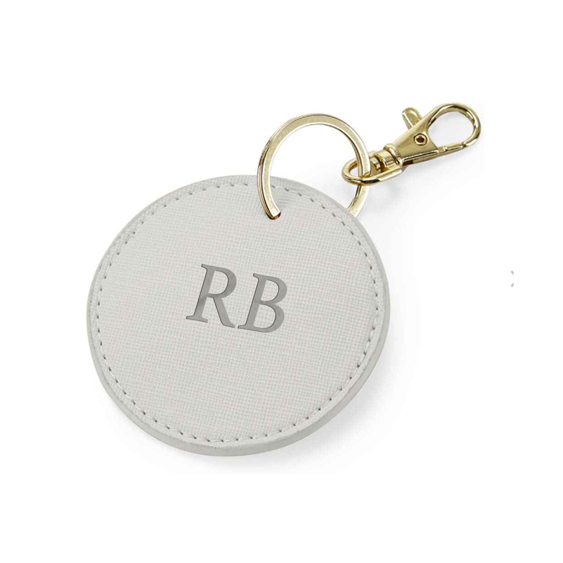 Personalized Carnaby Embossed Initial Circle Keychain - Custom Monogrammed Gift for Women & Men - Perfect for Keys, Bags, and Travel Accessories