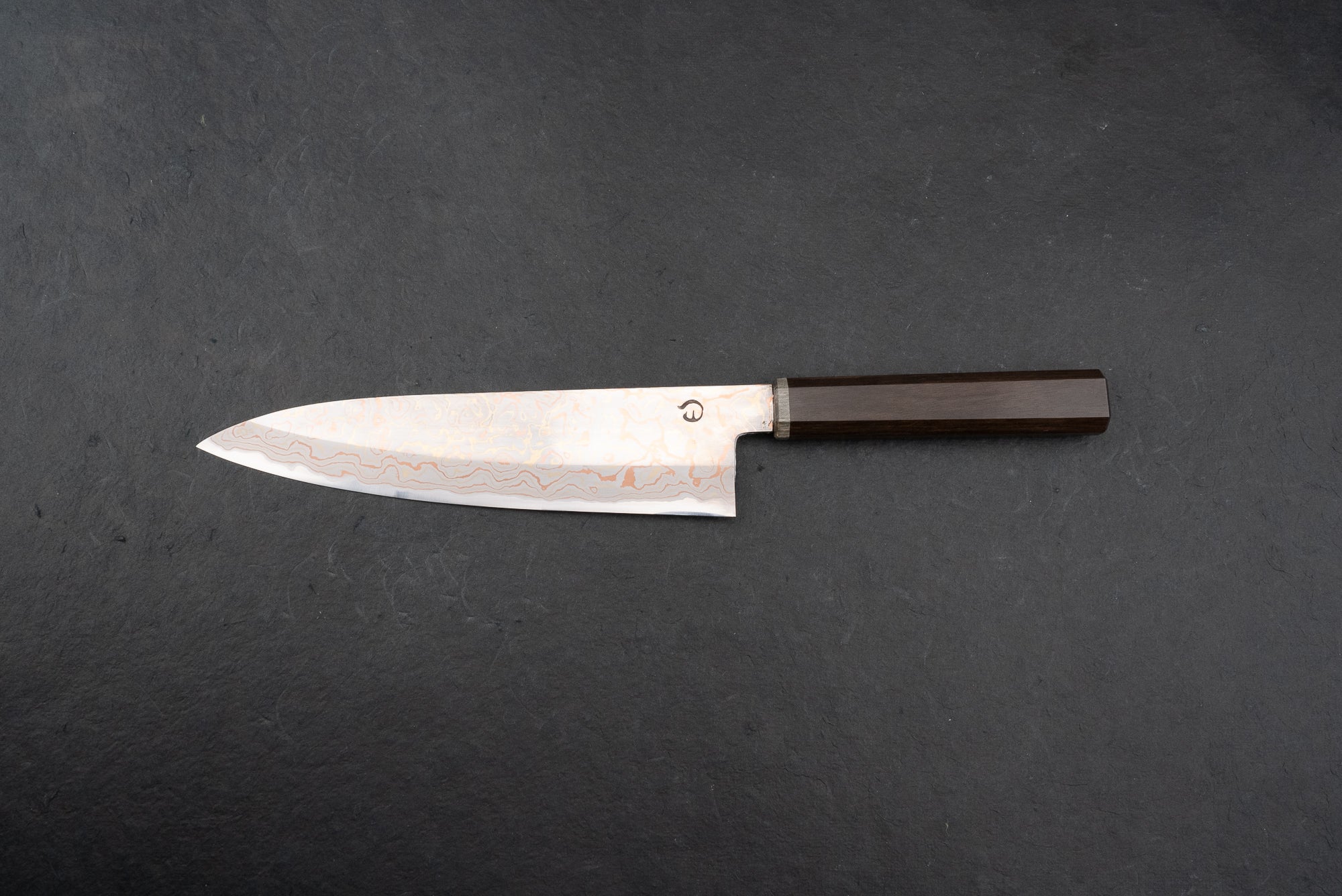 Mutsumi Hinoura V Toku Rainbow Damascus Gyuto 210mm Japanese Chef Knife - Premium Handcrafted Kitchen Knife for Sushi, Meat, Vegetables & Professional Cooking