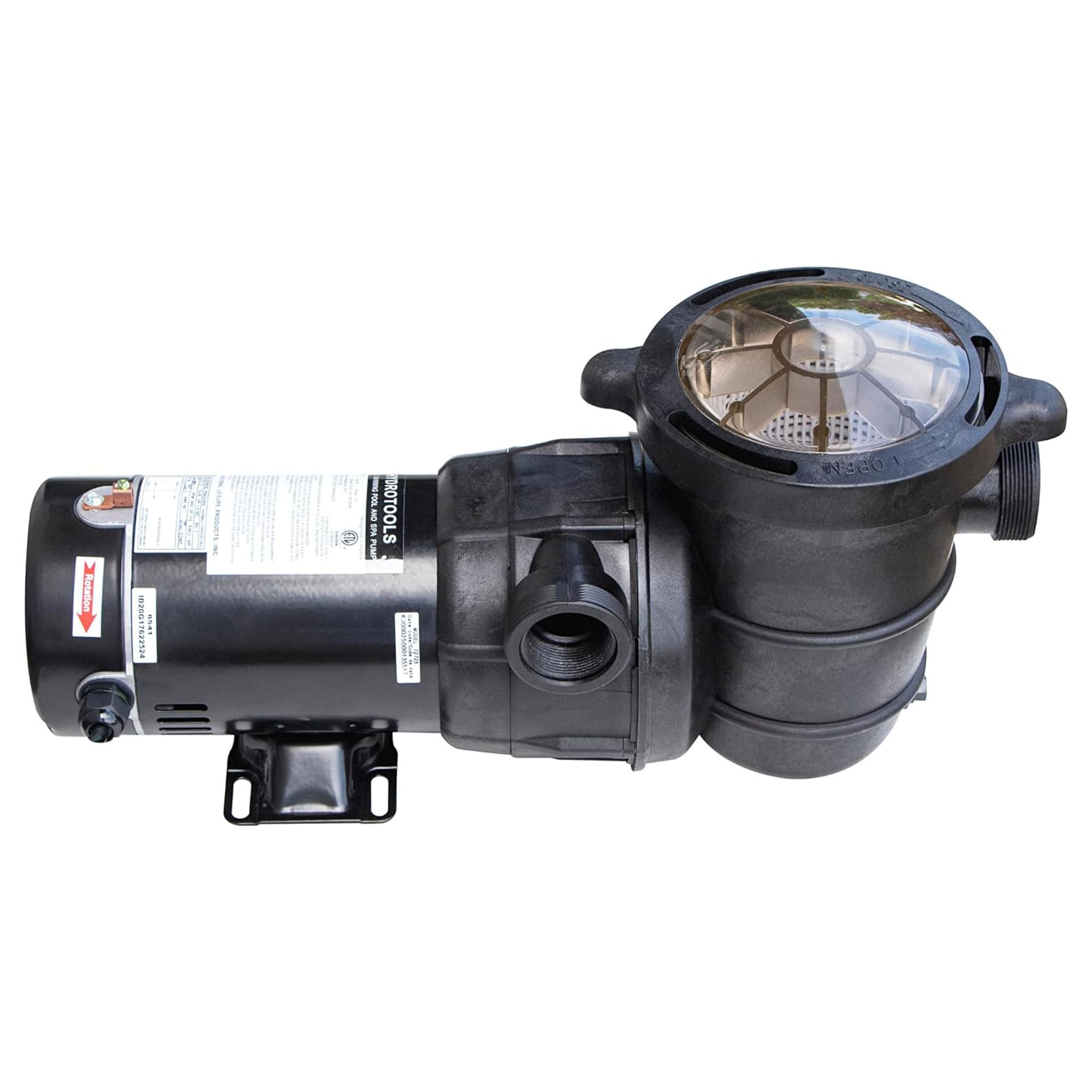 SWIMLINE HYDROTOOLS 1HP Above-Ground Pool Pump with Hydro-Flo Technology | 5280 GPH Flow Rate | Horizontal Motor | Perfect for Backyard Swimming Pools & Water Circulation