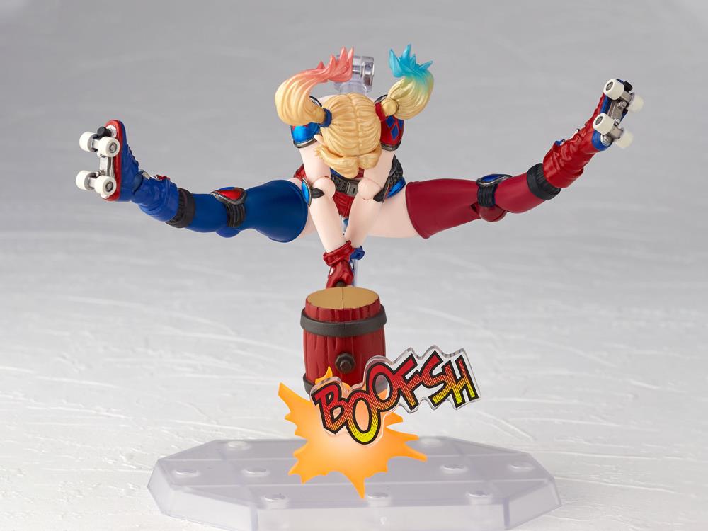 Amazing Yamaguchi Revoltech No. 015EX Harley Quinn Roller Derby Action Figure - New Color Version | Highly Articulated Collectible for Display & Photography | Perfect for DC Fans & Anime Figure Collections