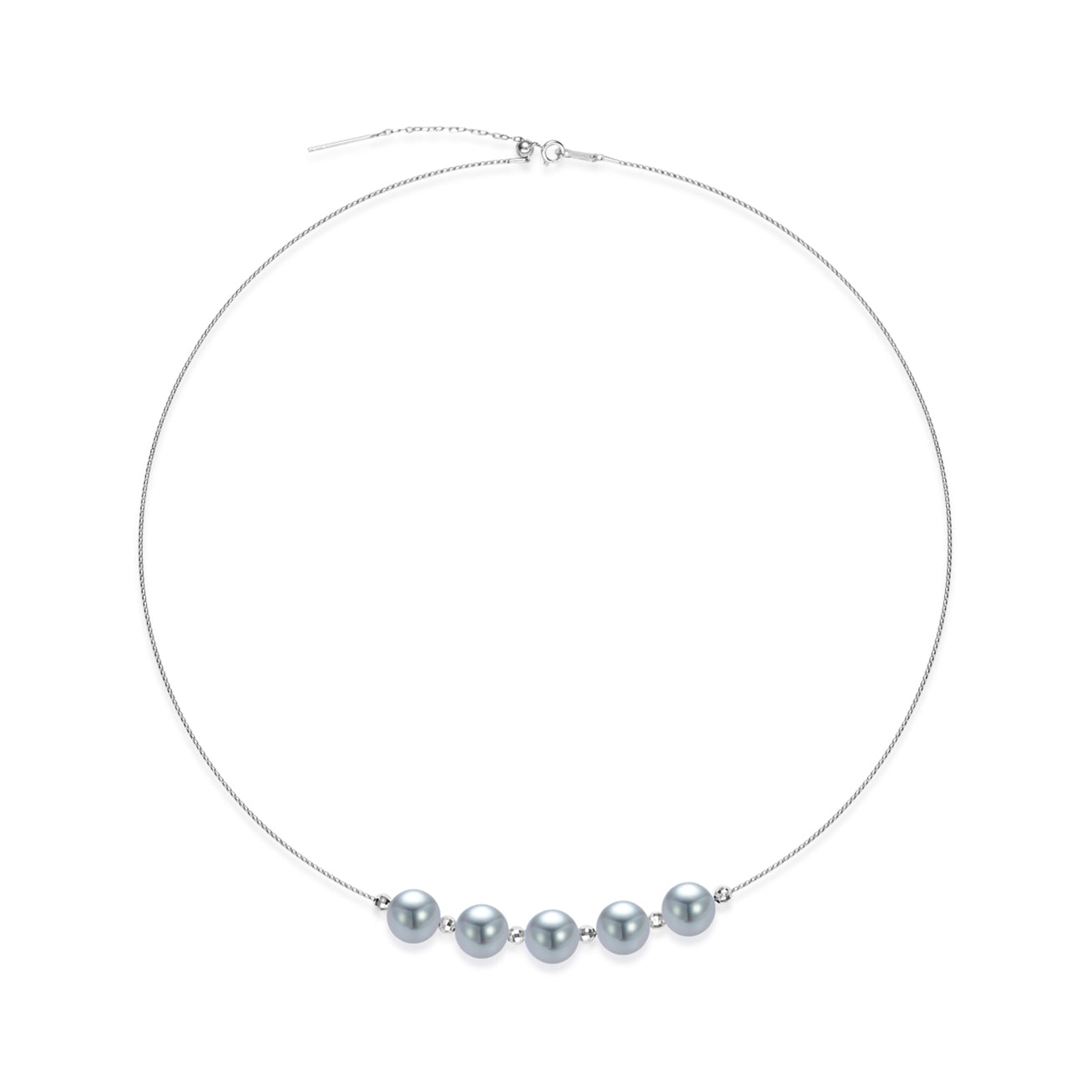 18K Solid Gold Blue Akoya Pearl Necklace - Elegant Jewelry Gift for Women, Perfect for Weddings, Anniversaries & Special Occasions
