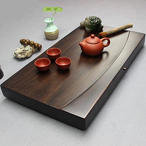 Premium Chinese Gongfu Tea Tray with Water Reservoir - 23.6 Inch Wooden Tea Serving Table with Drainage System - Perfect for Home Teahouse, Tea Ceremony & Asian Decor (Tea Set Not Included) | Ideal for Traditional Tea Brewing, Zen Meditation & Living Room Decor
