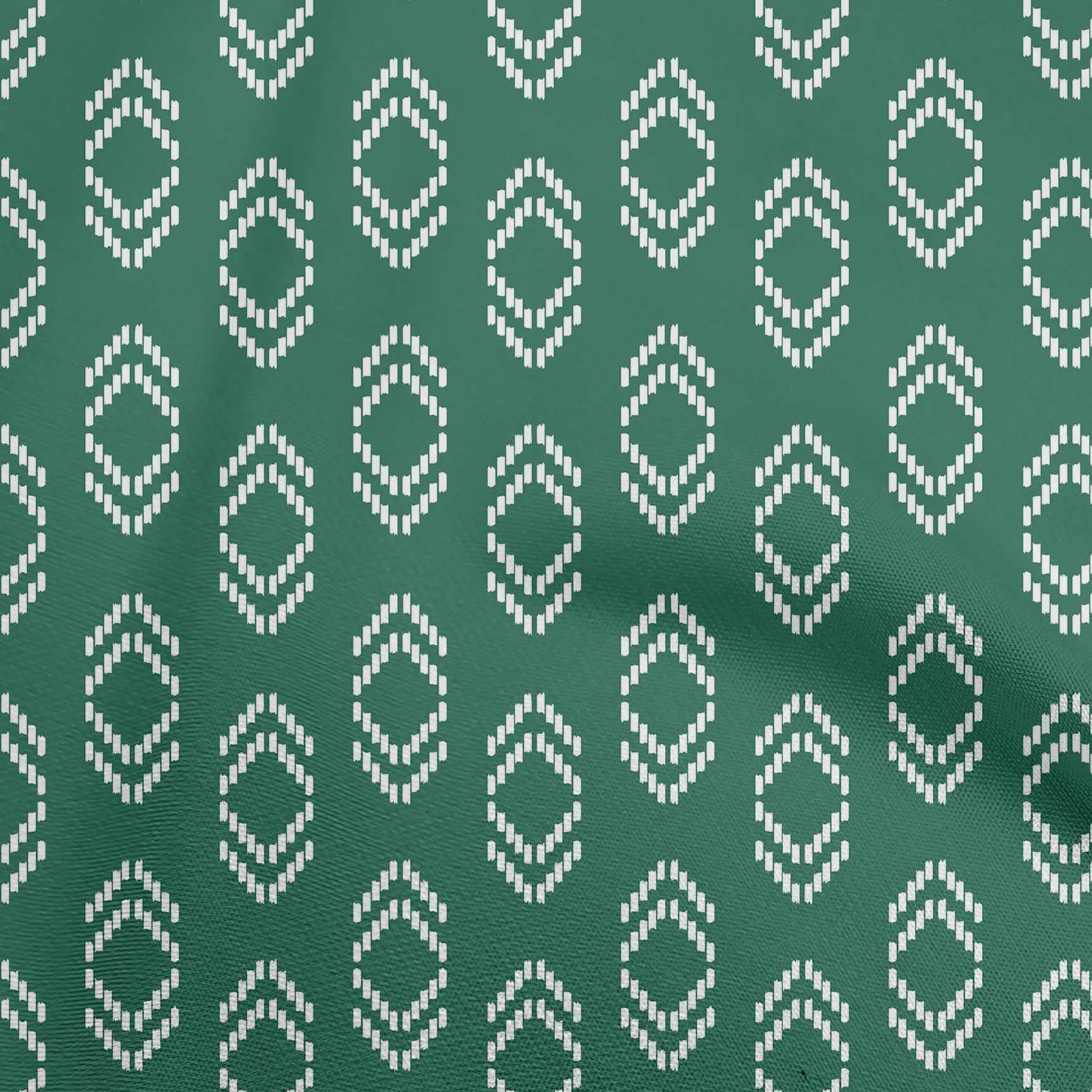 oneOone Polyester Spandex Sea Green Ikat Fabric - 56 Inch Wide Printed Craft Fabric for Sewing, Upholstery & DIY Projects | Asian Inspired Home Decor & Fashion Material