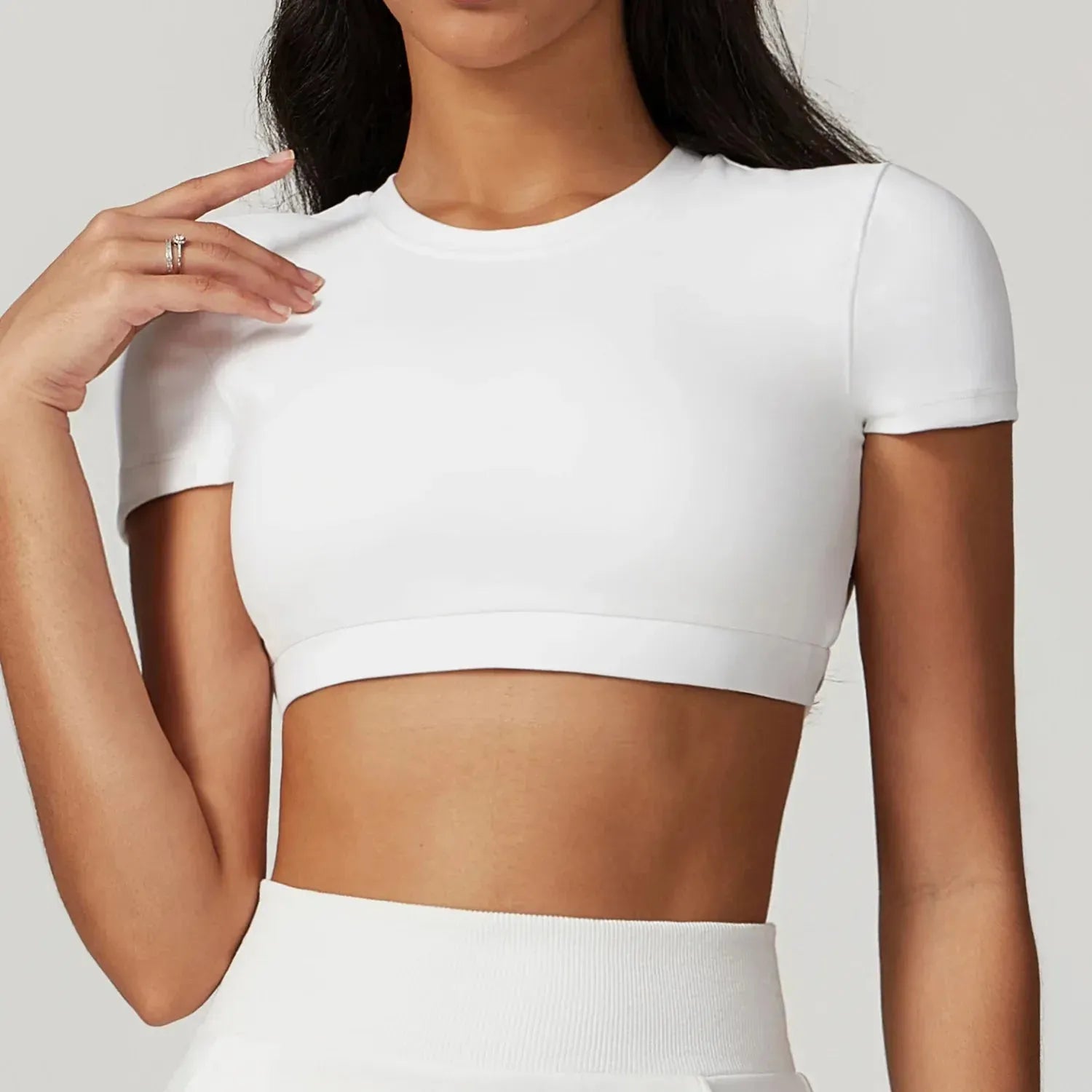 Women's Backless Sports Short Shirts - Sexy Crop Top for Gym, Fitness & Yoga - Quick Drying Breathable Workout Sportswear - Perfect for Running, Pilates & Summer Outdoor Activities