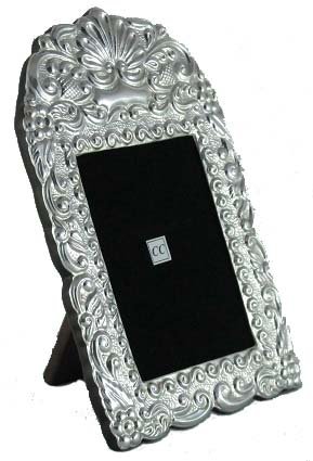 Sofia's Findings Sterling Silver 4x5 Picture Frame - Elegant Puya Real Design for Wedding, Anniversary & Home Decor Gifts