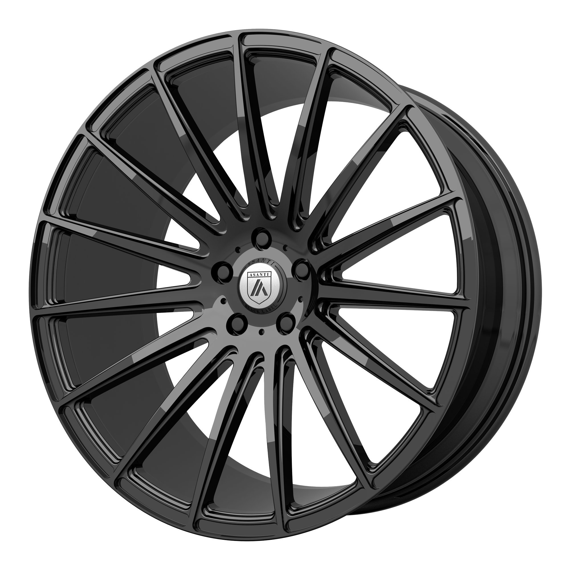 ASANTI BLACK ABL-14 19x8.5 Gloss Black Wheels 5x120 Bolt Pattern (38mm Offset) - Premium Alloy Rims for Luxury Cars & SUVs - Perfect for Street Performance and Custom Builds