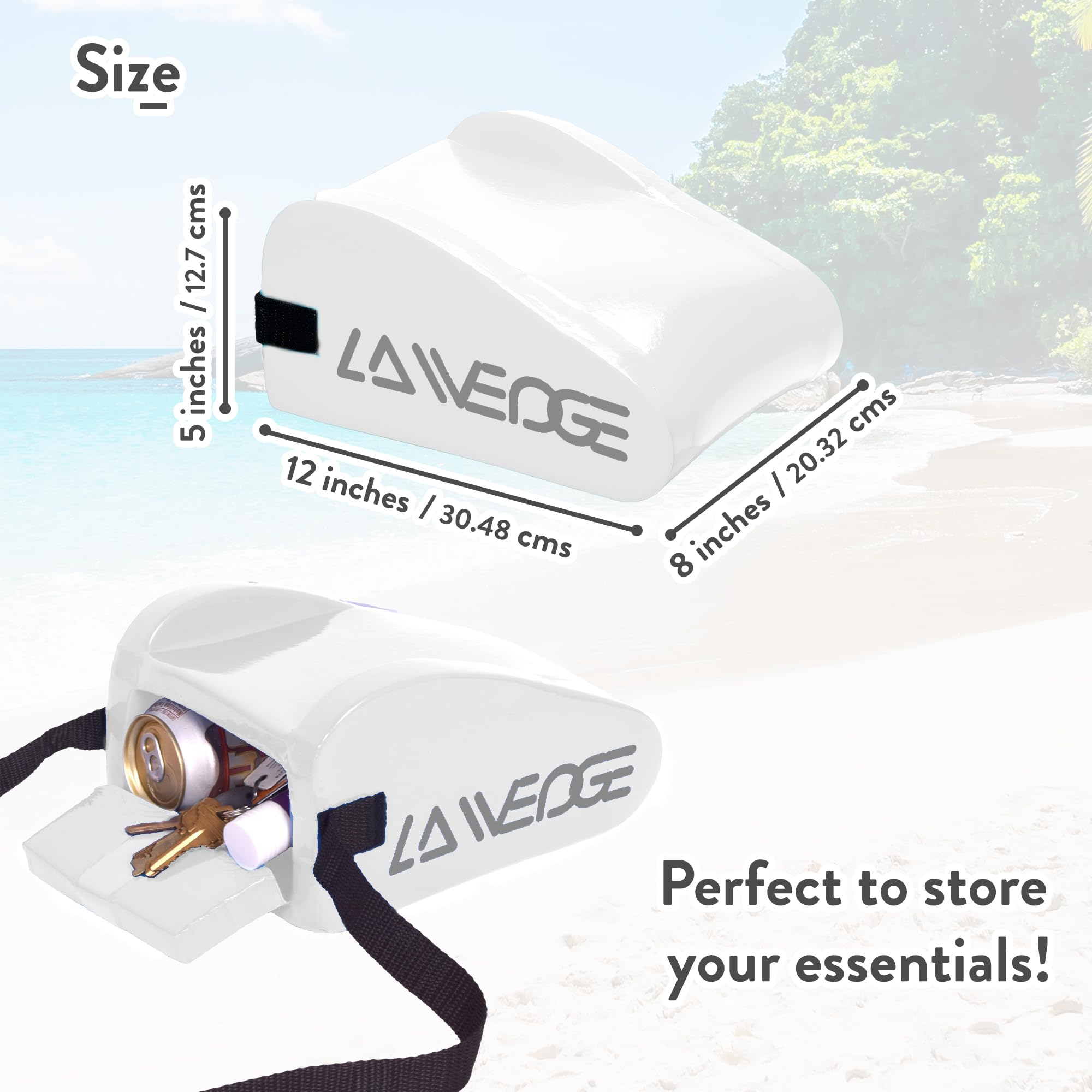 Encore LA Wedge Sandals - Women's Beach Shoes with Comfortable Wedge Heel - Bright White for Summer, Vacation, and Casual Outings