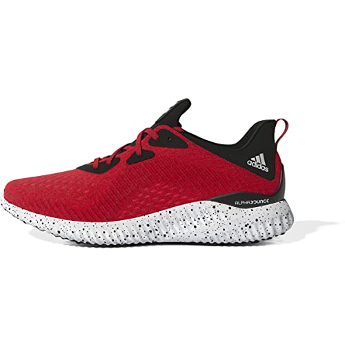 Adidas Alphabounce 1 Men's Running Shoes - Vivid Red/Black/White - Size 14 - Rubber Sole for Comfort & Support | Perfect for Jogging, Gym Workouts & Casual Wear