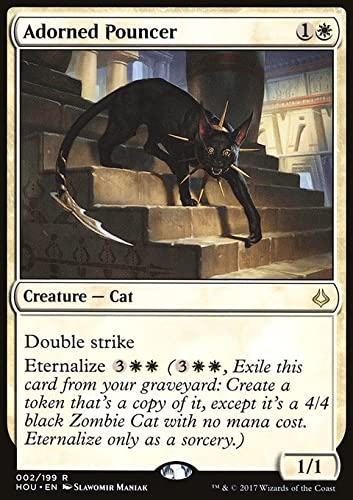 Magic: The Gathering - Adorned Pouncer (2) Hour of Devastation HOU MTG Card | Rare Creature Card for MTG Decks | Perfect for Commander, Standard & Modern Play