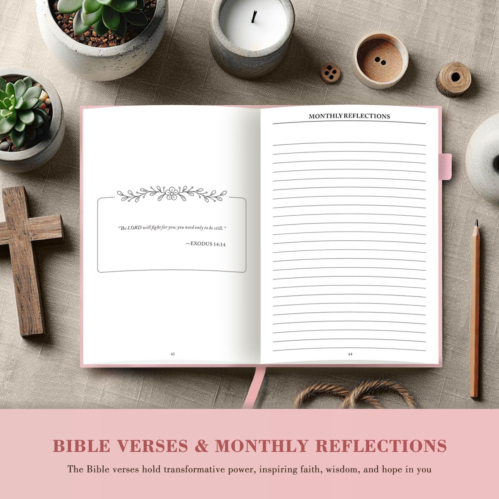 Christian Prayer Journal for Women - Guided Bible Study Notebook with Index Pages, Daily & Weekly Scripture Devotional for Note Taking, 62 Weeks - Perfect Gift for Christian Women (Ideal for Quiet Time, Bible Study Groups & Personal Reflection)