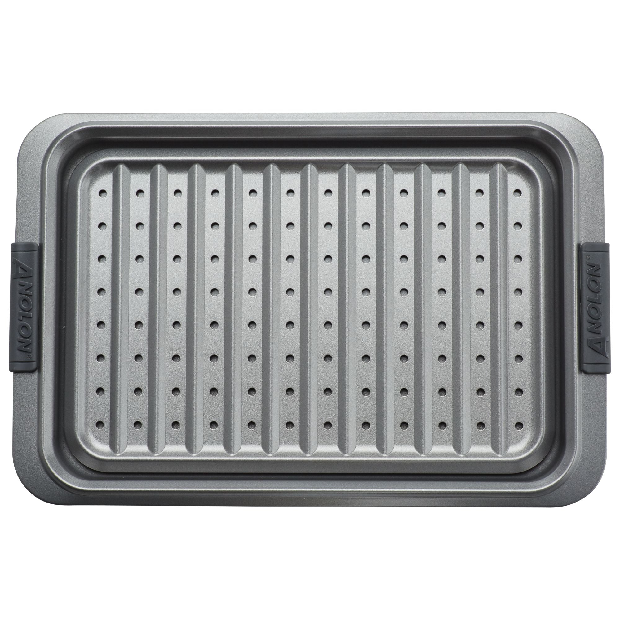 10 x 15 Inch Non-Stick Crisper Pan Set for Baking, Roasting & Air Frying - Perfect for Sheet Pan Dinners, Cookies & Vegetables | Oven & Dishwasher Safe