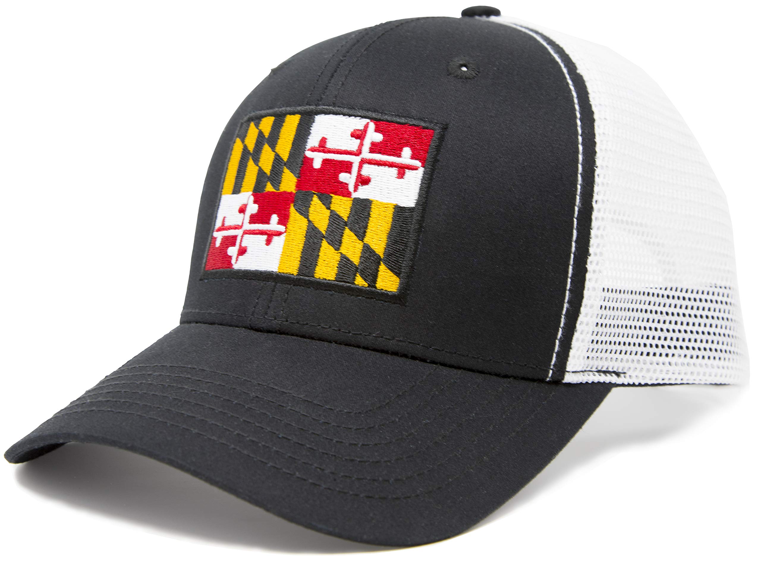 Premium Maryland Flag Snapback Trucker Baseball Hat - Adjustable & Stylish for Outdoor Sports, Casual Wear & Fan Gear