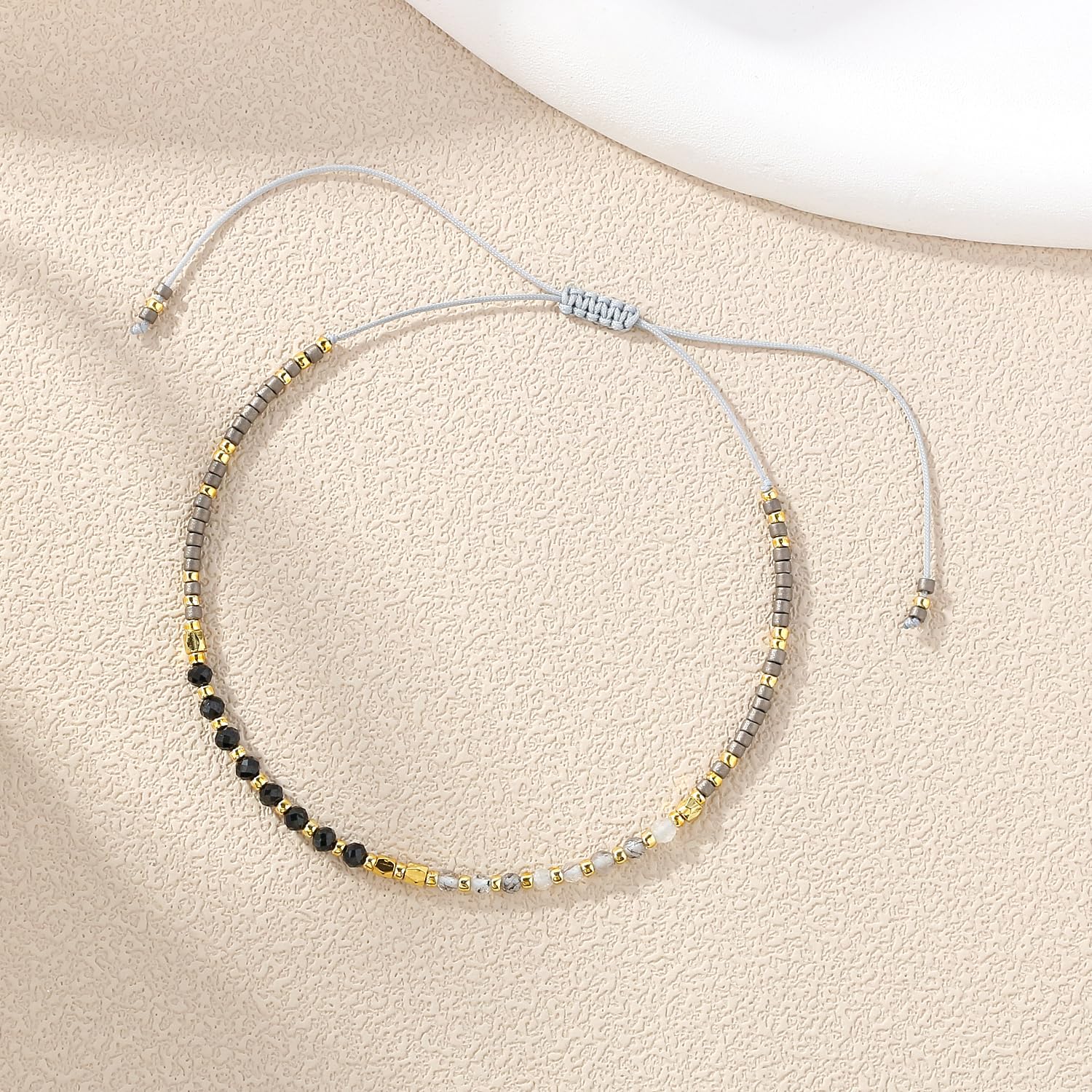 Bohemian Crystal Bracelets for Women - Miyuki Beaded Woven Friendship Bracelets | Handmade Jewelry Gift for Best Friends, Bridesmaids, Birthday & Festival (Boho Chic Style)