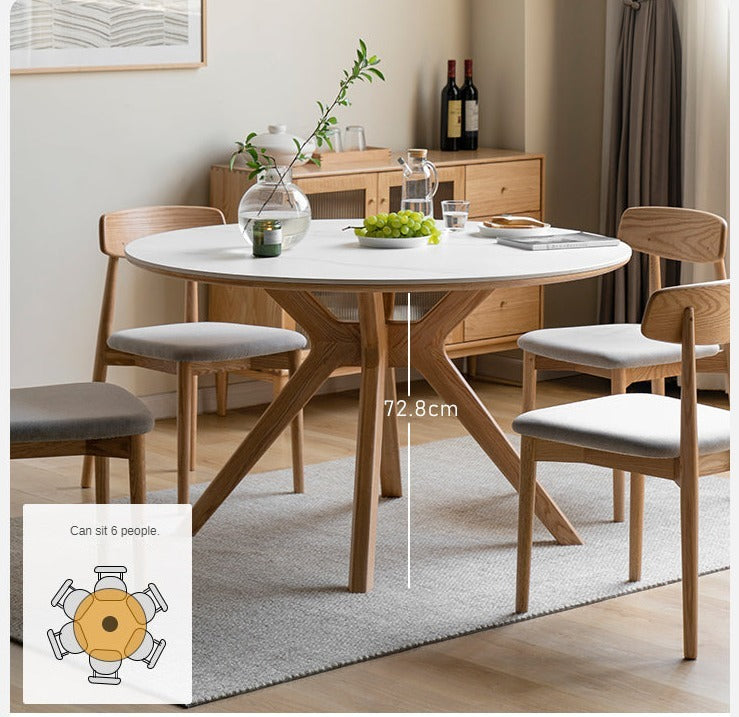 Premium Black Walnut Solid Wood Round Dining Table - 42 Inch Natural Wooden Kitchen Table for 4-6 People - Perfect for Family Dinners, Kitchen Islands & Dining Rooms