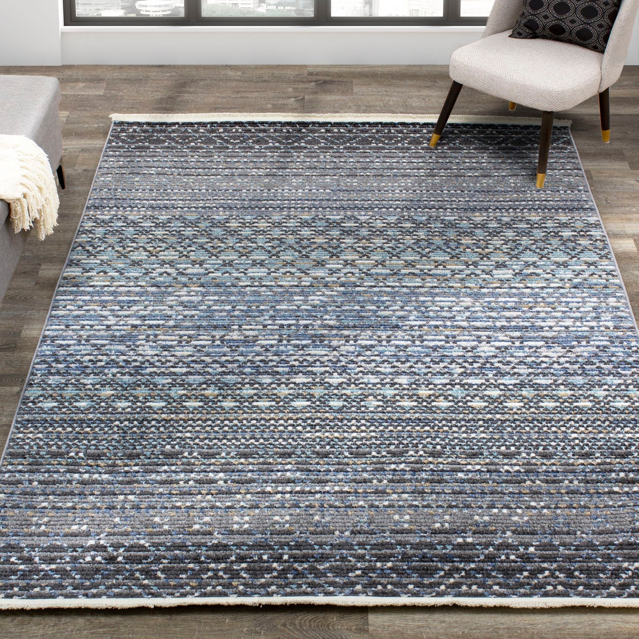 Calabar Area Rug - Non-Slip Modern Boho Rug for Living Room, Bedroom, Dining Room - Soft & Durable Home Decor for Cozy Spaces