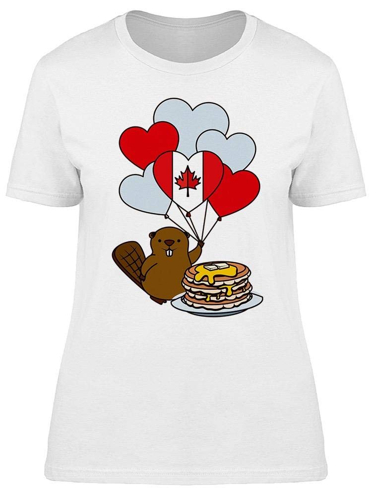 Smartprints Canadian Balloons Helium T-Shirt for Women - Comfortable & Stylish Graphic Tee for Casual Wear, Parties & Canadian Pride Events