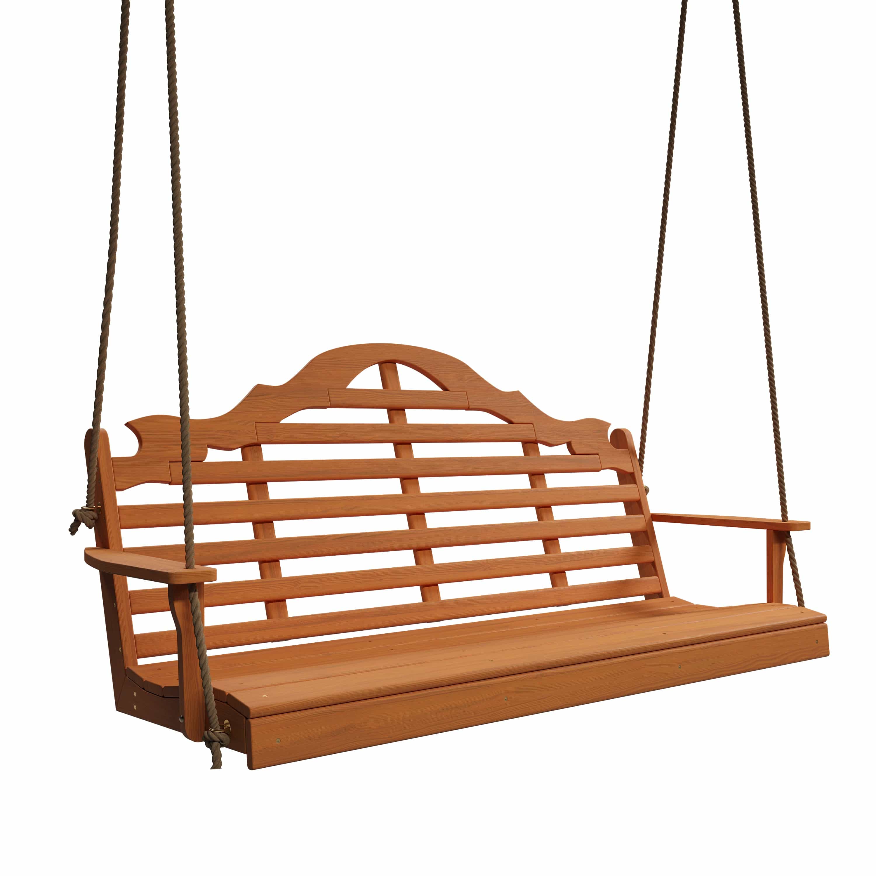 Keystone Amish Co. 6 Foot Milan Red Cedar Porch Swing - Handcrafted Outdoor Swing Without Cup Holders - Perfect for Backyard, Garden, Patio & Porch Relaxation