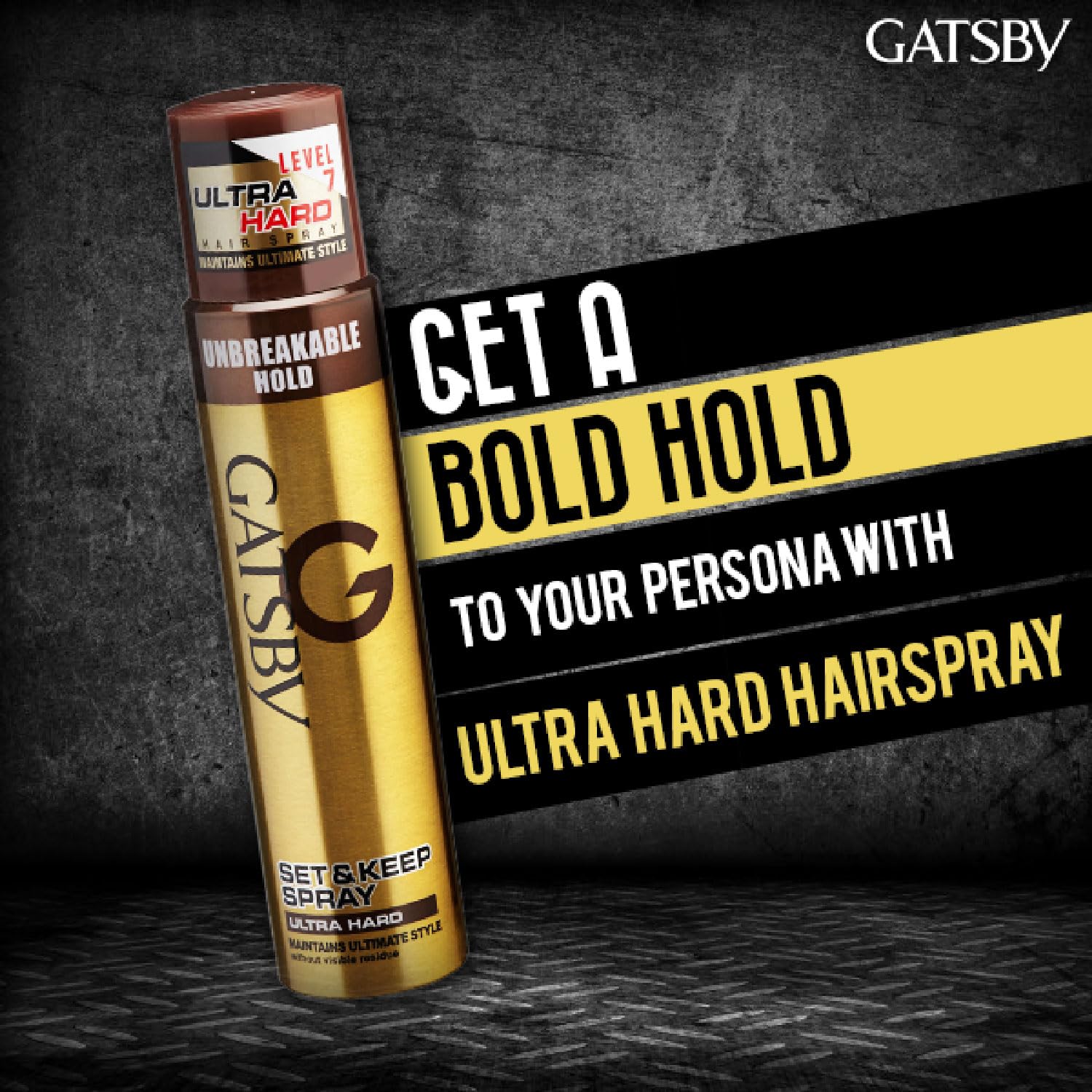 Gatsby Set & Keep Ultra Hard Hair Spray 250ml - Quick Drying, Long Lasting Hold, No Flake, Natural Shine | UV Protection Hairspray for Salon-Quality Finish | Perfect for Styling, Volume & All-Day Hold for Men & Women | Great for Weddings, Parties & Professional Looks
