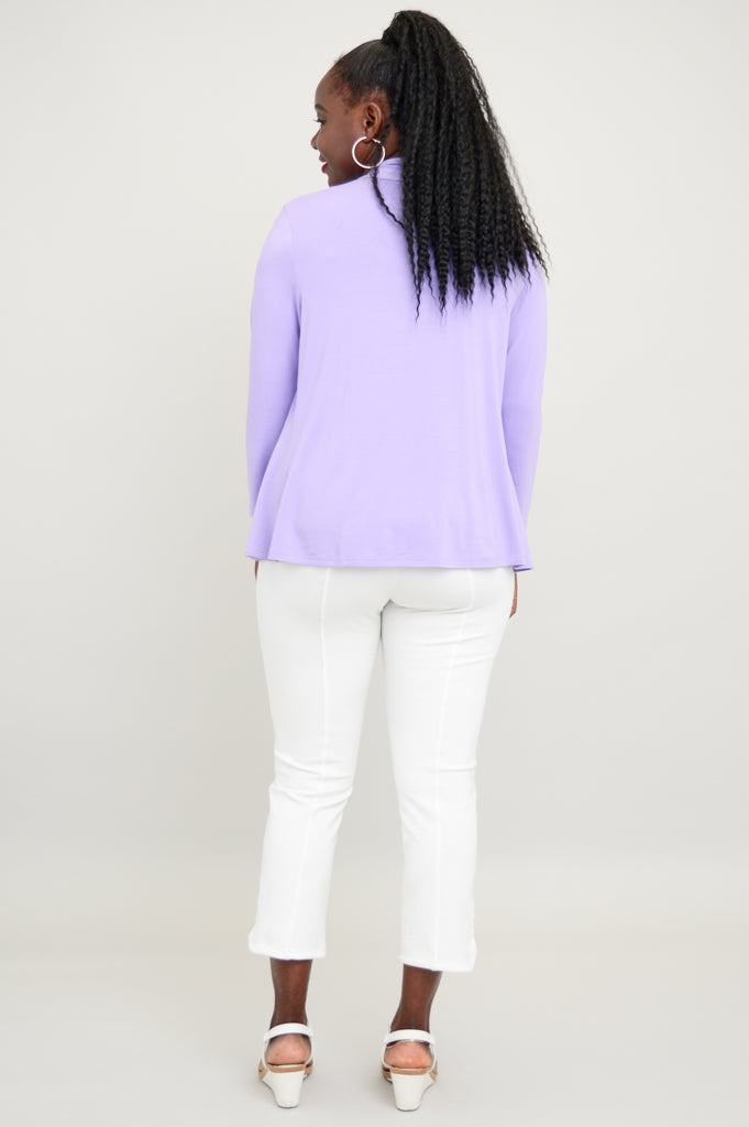 Kathy Jacket - Soft Lavender Bamboo Fabric Women's Lightweight Jacket for Spring & Fall Outdoor Activities