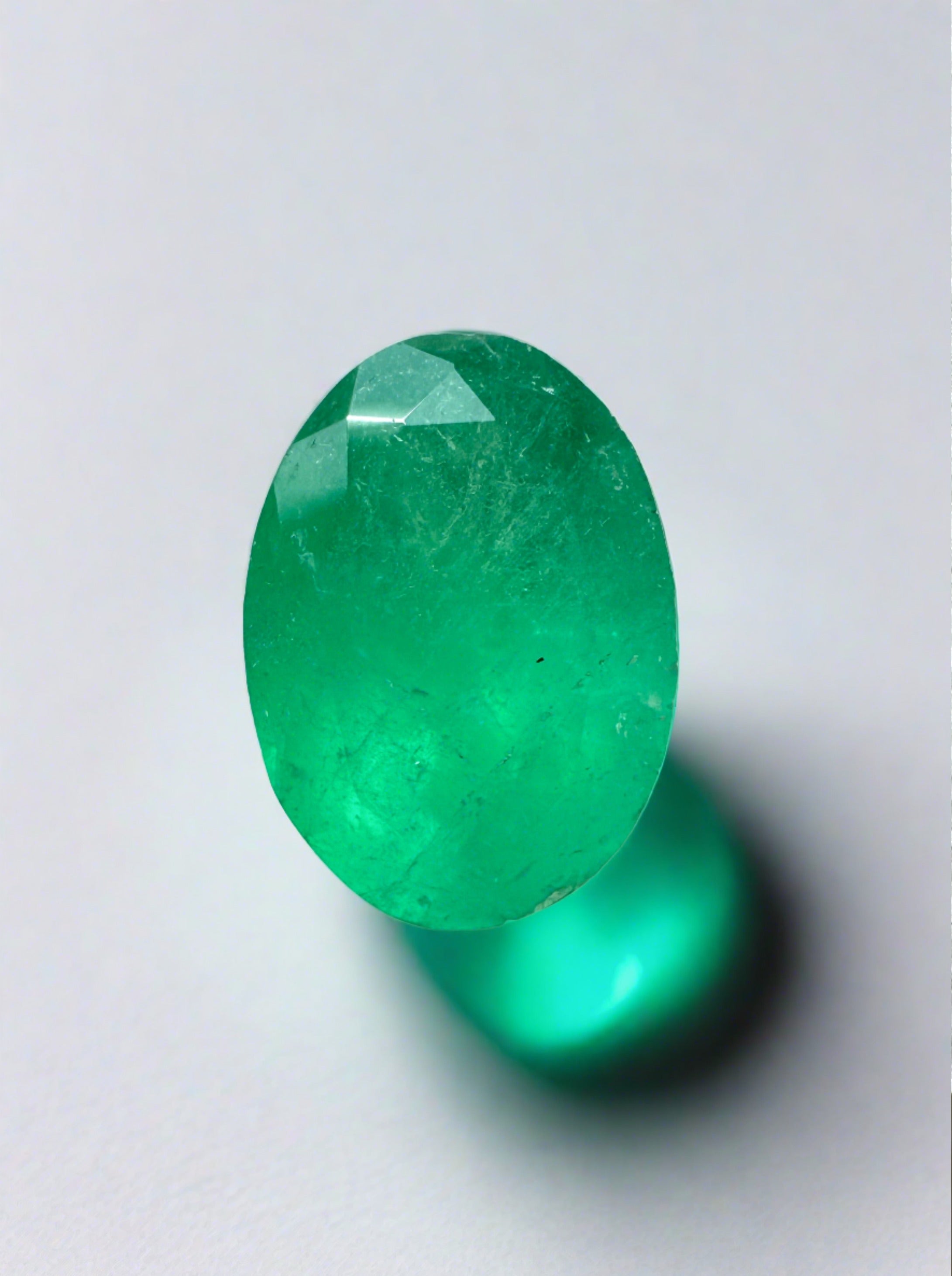 2.33 Carat Medium Forest Green Natural Loose Colombian Emerald Oval Cut Gemstone for Jewelry Making, Engagement Rings & Luxury Gifts - Perfect for Birthstone Jewelry, Custom Designs & Collector's Items