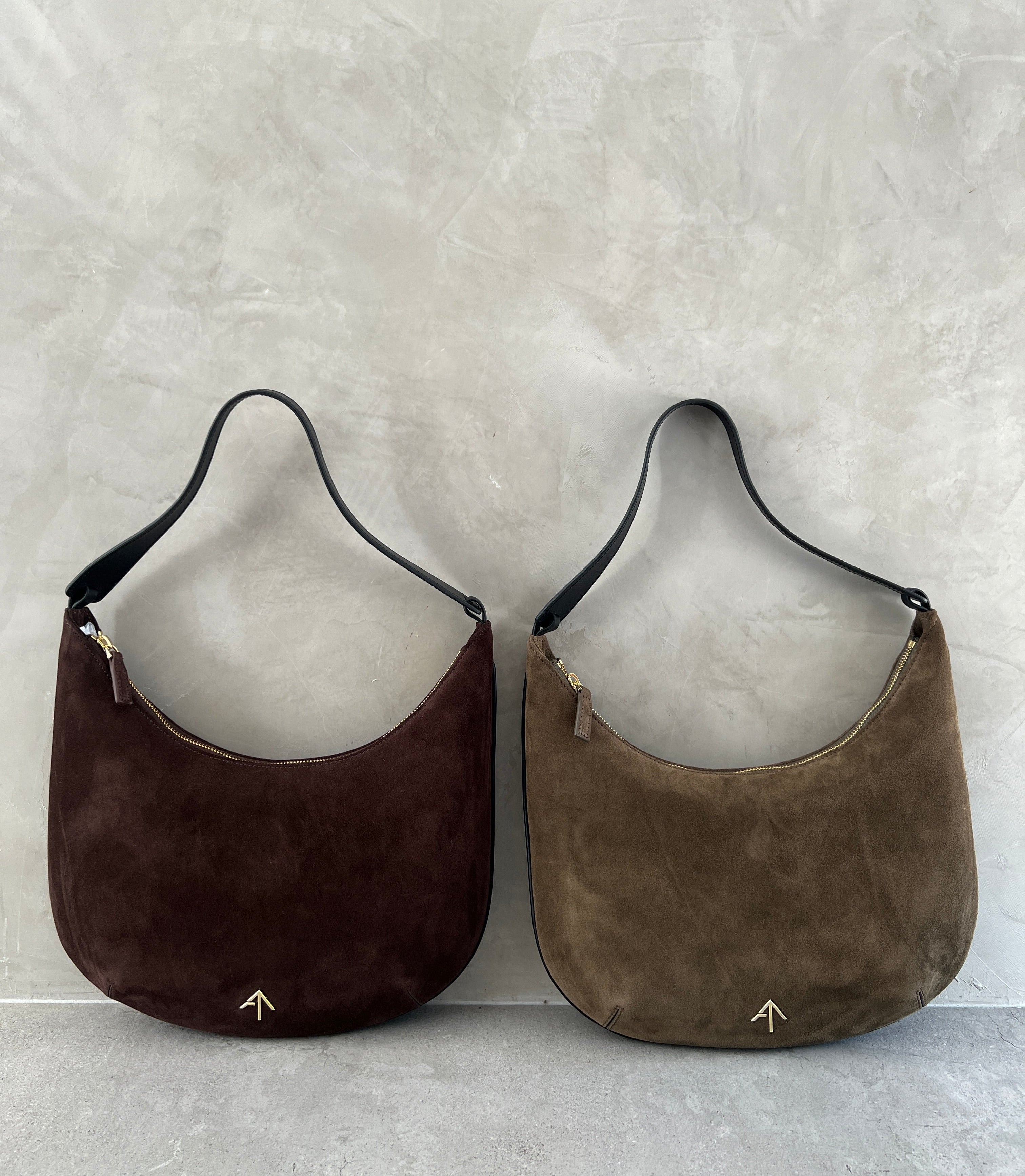 Manu Hobo Bag - Genuine Suede Leather in Deep Brown - Perfect for Work, Travel & Everyday Use