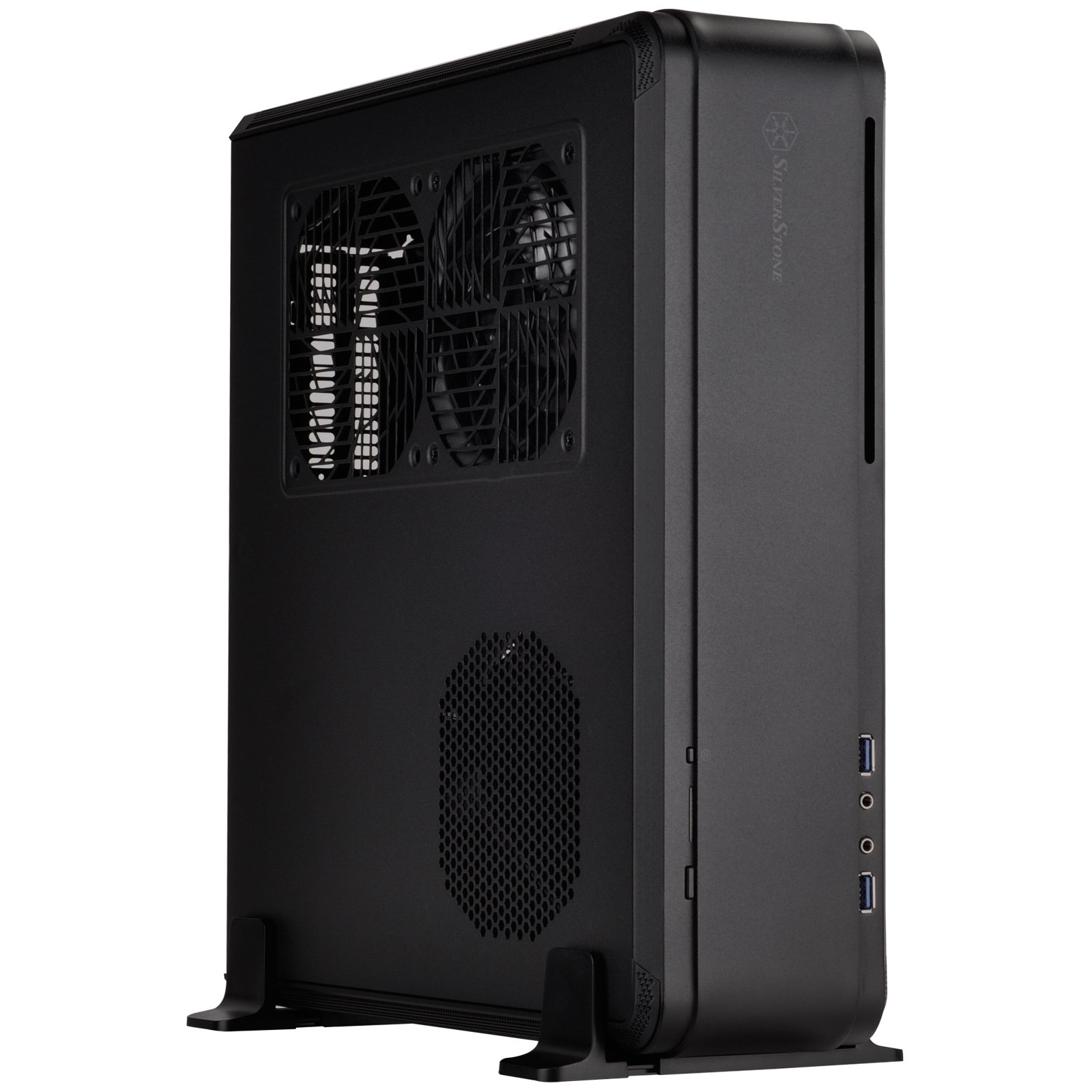 SilverStone SST-FTZ01B Black Mini-ITX Gaming PC Case - Compact High Performance Fortress Design for Small Form Factor Builds | Perfect for Home Theater PCs, LAN Parties & Space-Saving Gaming Setups
