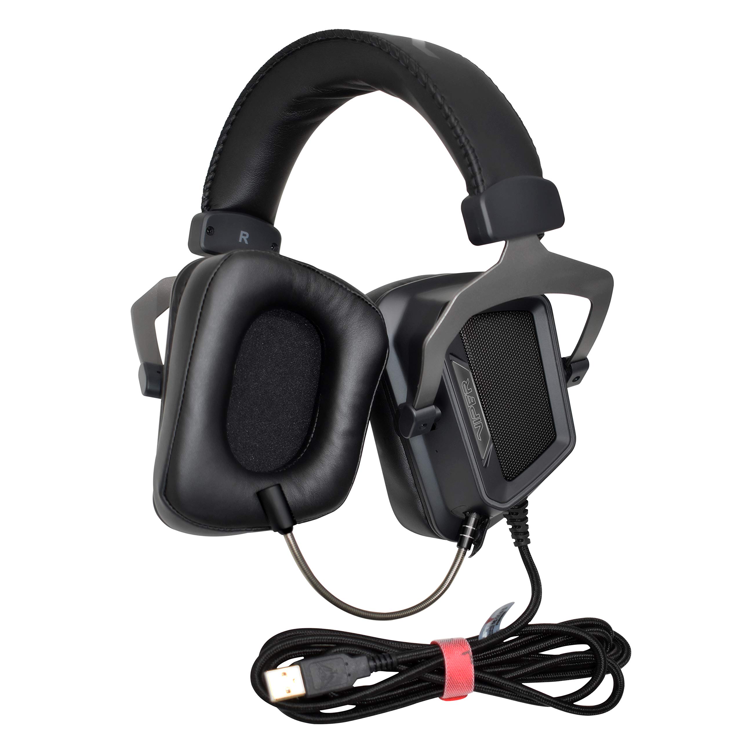 Patriot Memory Viper V380 Gaming Headset with ENC Microphone, RGB Lighting, 7.1 Surround Sound, USB Connector - PV3807UMXEK - Perfect for PC Gaming, Streaming & Online Meetings