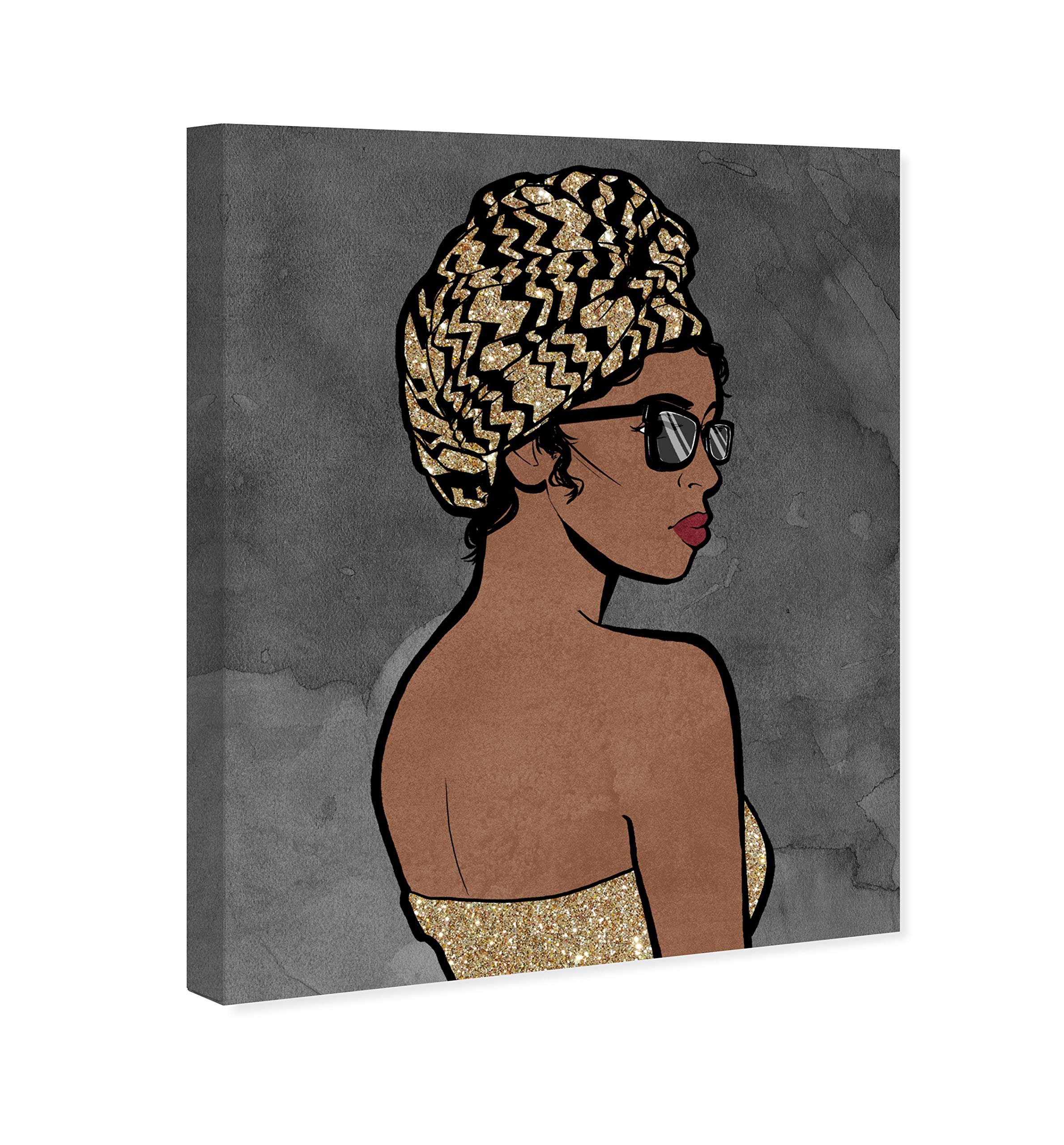 Oliver Gal Artist Co. Fashion & Glam Wall Art Canvas Print 'Wraps & Style' - 36x45 Inches Brown & Gold Home Decor - Perfect for Living Room, Bedroom & Office Wall Decor