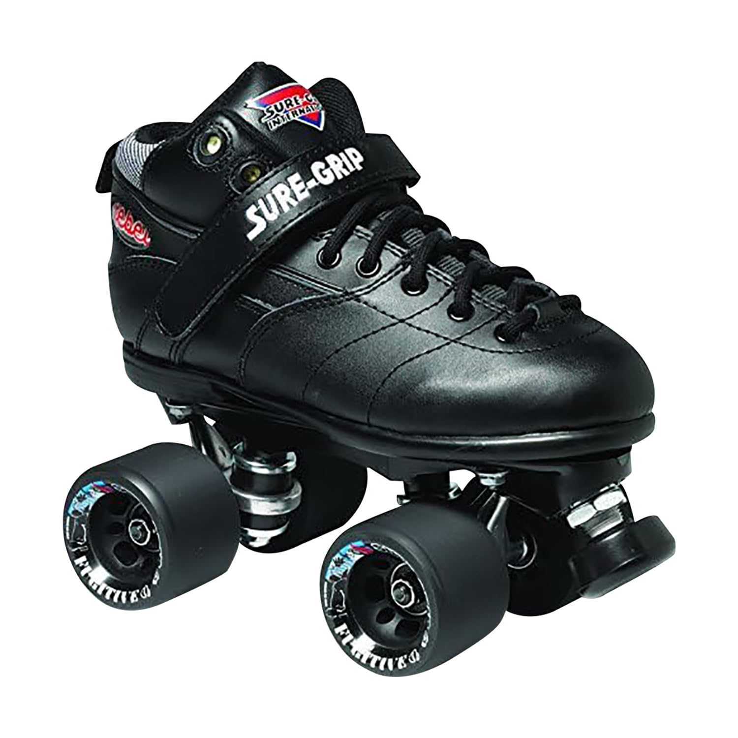 Sure-Grip Rebel Derby Roller Skates for Men & Women - 62mm Polyurethane Wheels for Smooth Ride - Super X Plate for Extended Support - Indoor & Outdoor Skating - Beginner Friendly Roller Skates - Perfect for Rink, Park, Street Skating and Derby Training