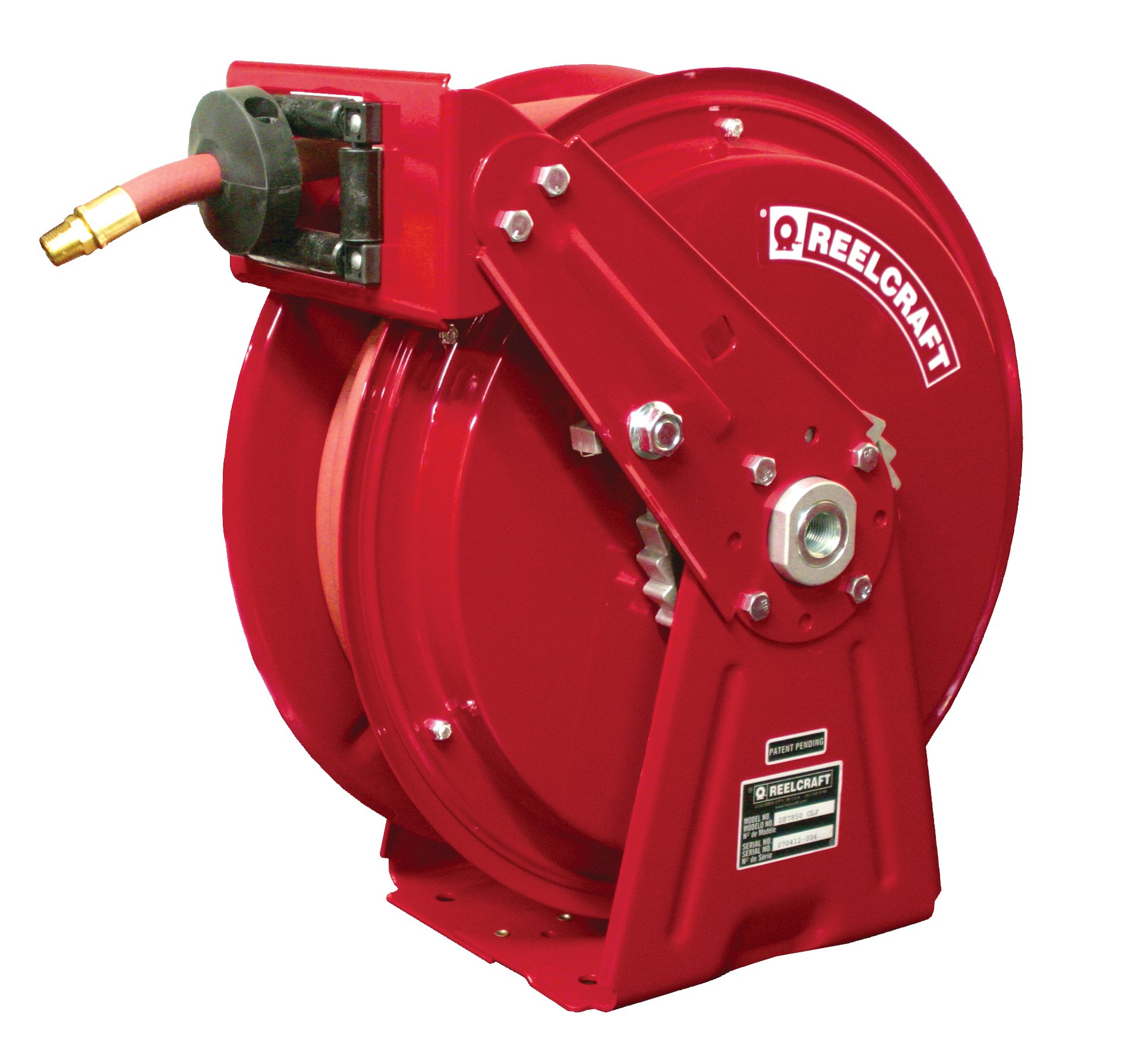 Reelcraft DP7650 OLP 3/8-Inch x 50-Ft Spring Driven Air Water Hose Reel - Compact & Durable for Garage, Workshop, and Industrial Use
