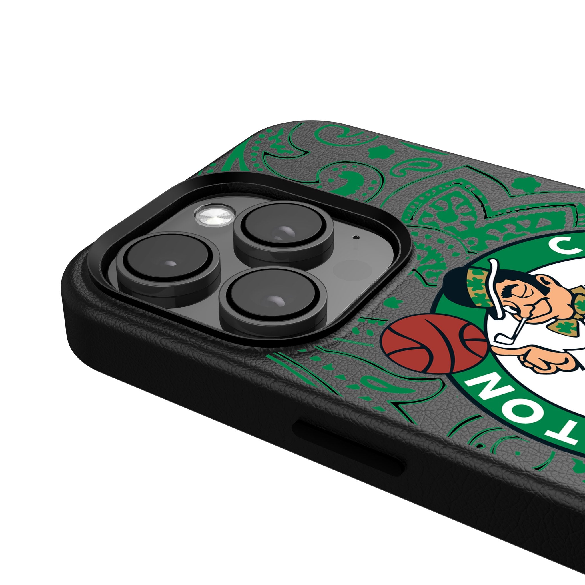 Boston Celtics Paisley MagSafe Compatible Phone Case for iPhone 14/13/12 Pro Max - Stylish Protective Cover for Celtics Fans - Perfect for Game Day & Everyday Use