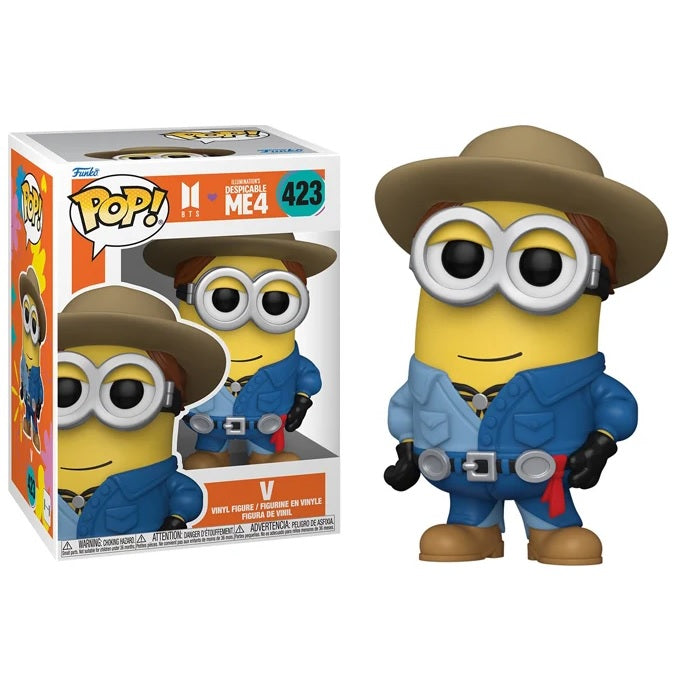 BTS x Despicable Me 4 Minion Pop! Vinyl Figure #423 - Limited Edition Collectible for K-Pop Fans & Movie Lovers - Perfect for Display, Gifts, and Pop Culture Collections