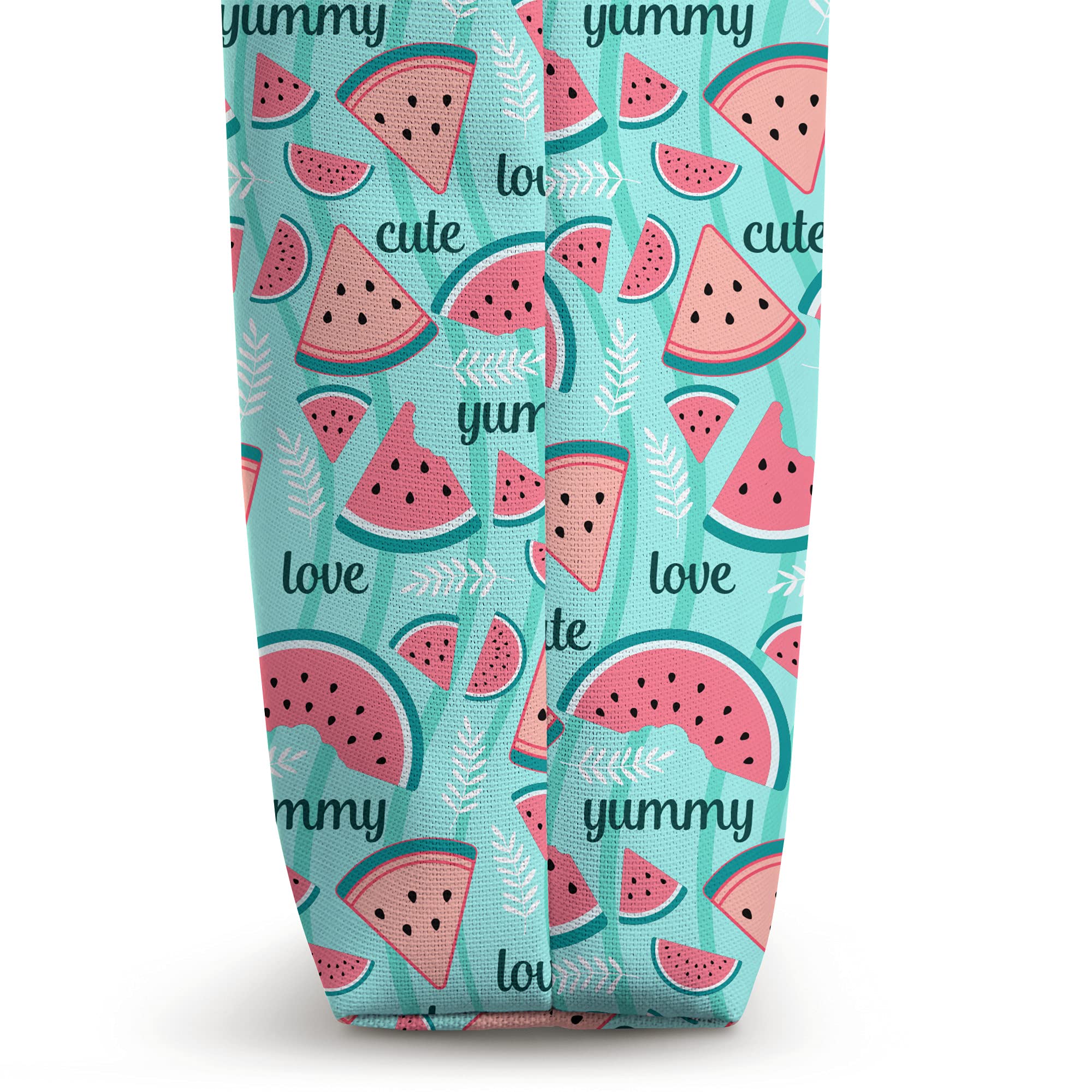 Stylish Watermelon Print Tote Bag for Women - Cute Summer Beach Bag with Tropical Fruit Design - Perfect for Grocery Shopping, Picnics & Beach Outings