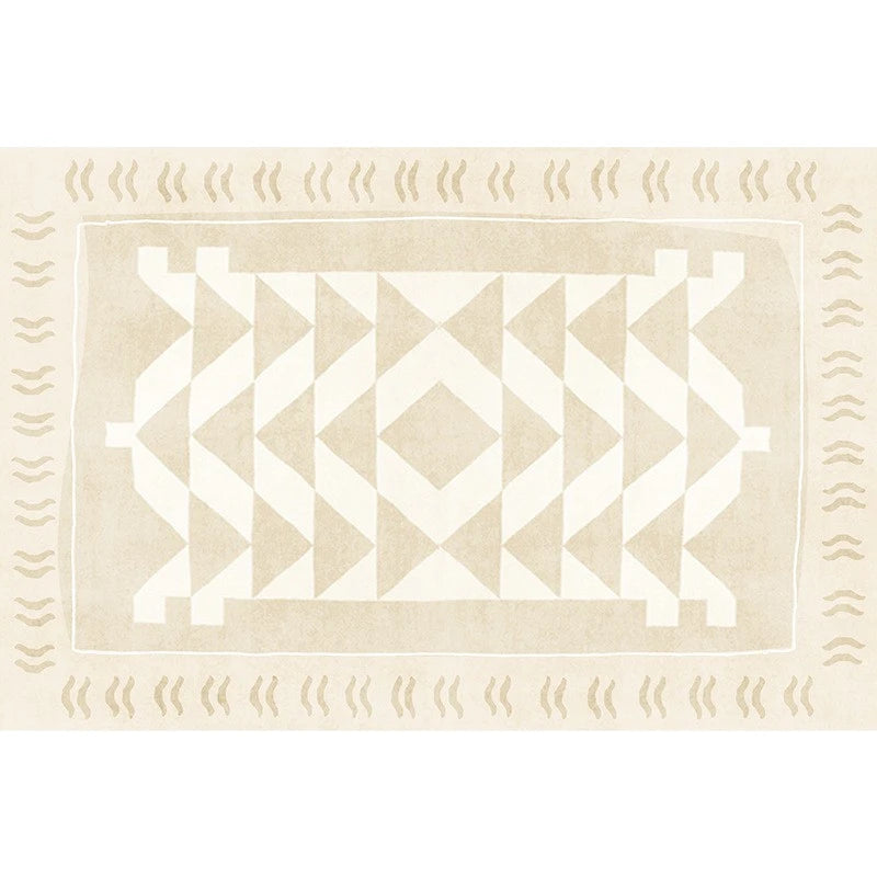 Brynlee Velvet Modern Geometric Area Rug for Living Room - Soft & Stylish Home Decor for Cozy Spaces
